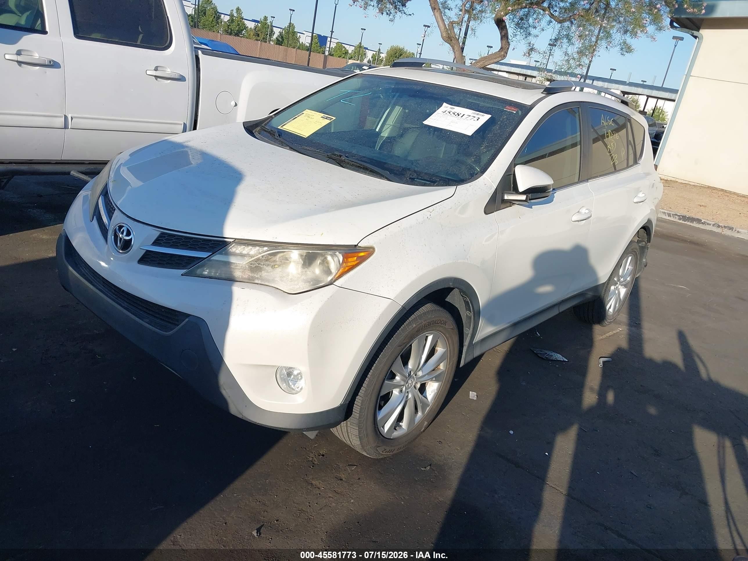 2013 Toyota Rav4 Limited White vin: 2T3YFREV3DW031643