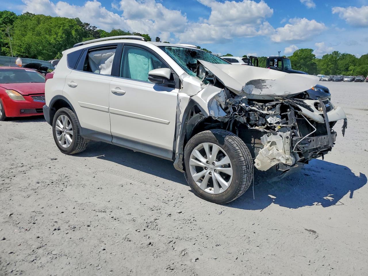 2014 Toyota Rav4 Limited White vin: 2T3YFREV3EW112790