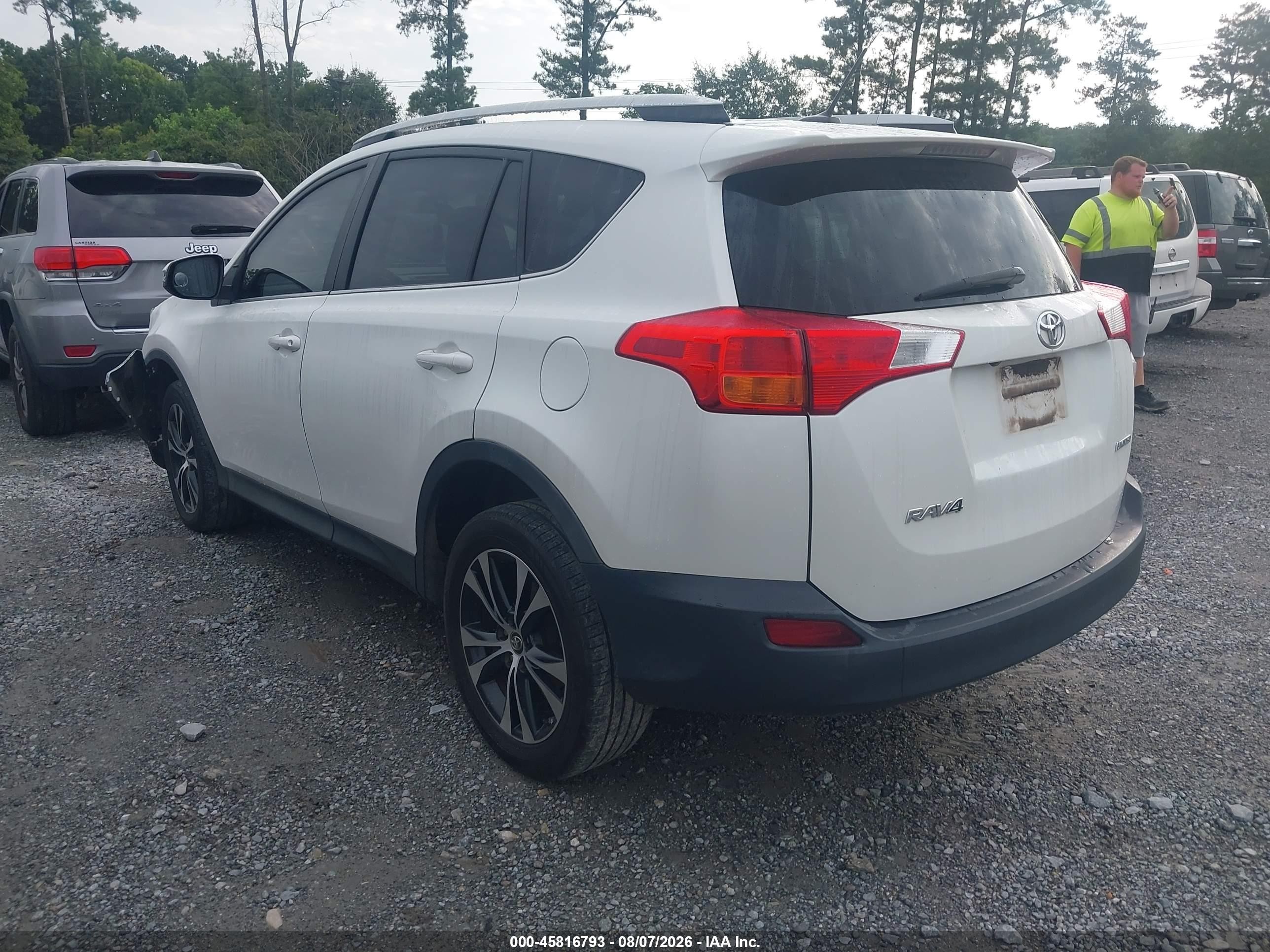 2015 Toyota Rav4 Limited White vin: 2T3YFREV3FW134810