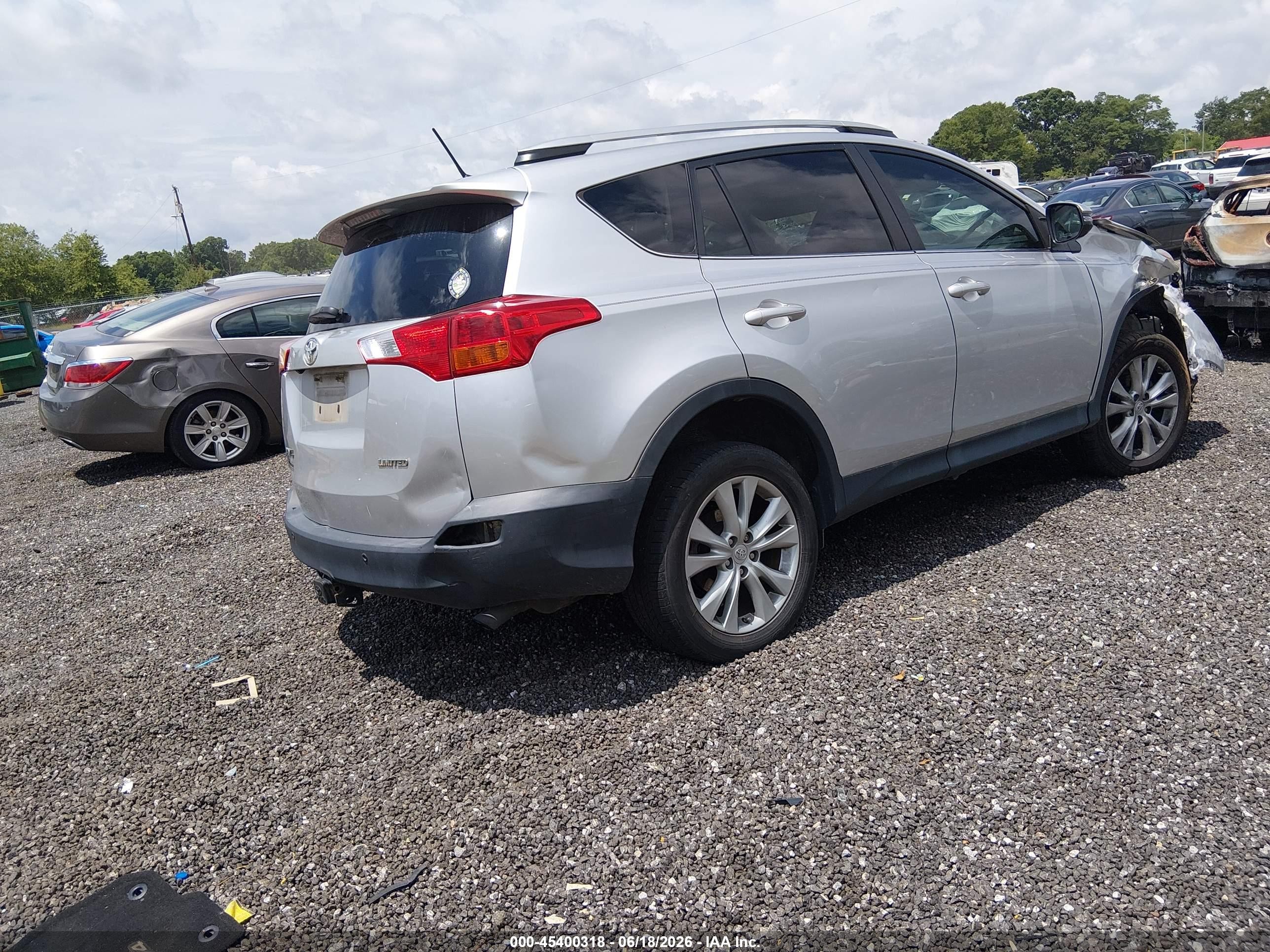 2015 Toyota Rav4 Limited Silver vin: 2T3YFREV3FW158623