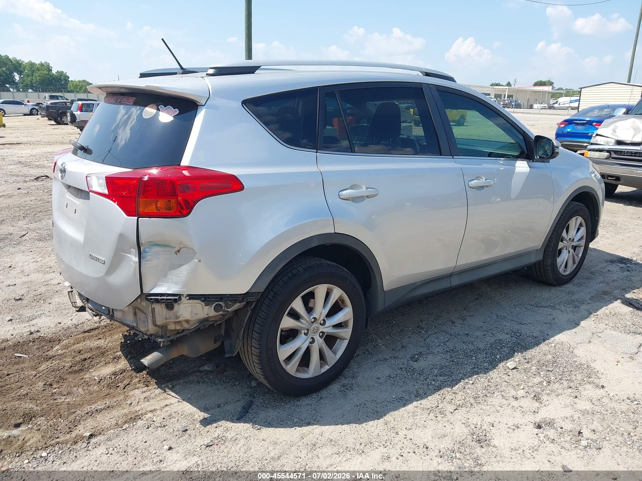 2015 Toyota Rav4 Limited Серебряный vin: 2T3YFREV3FW179939