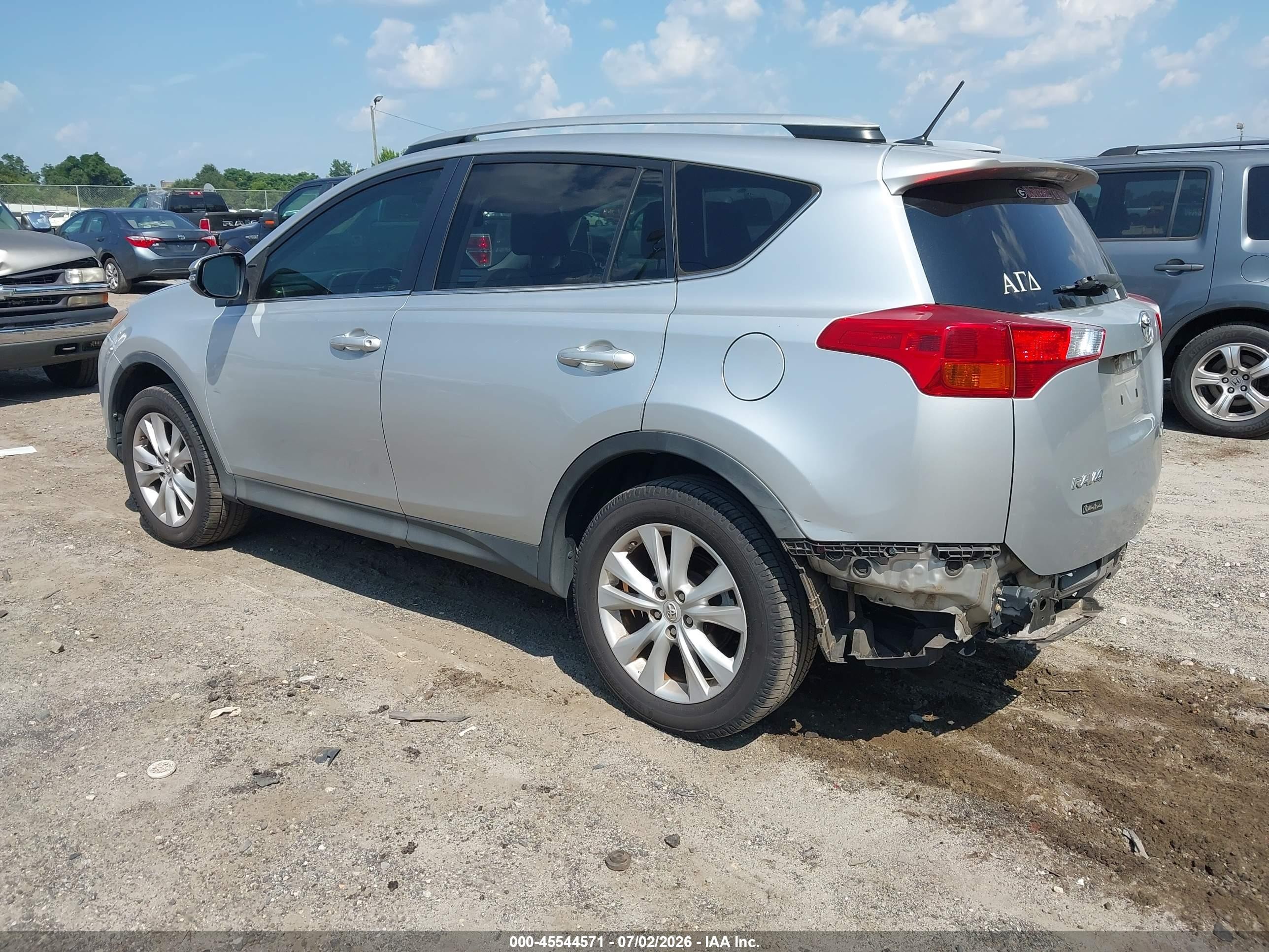 2015 Toyota Rav4 Limited Серебряный vin: 2T3YFREV3FW179939