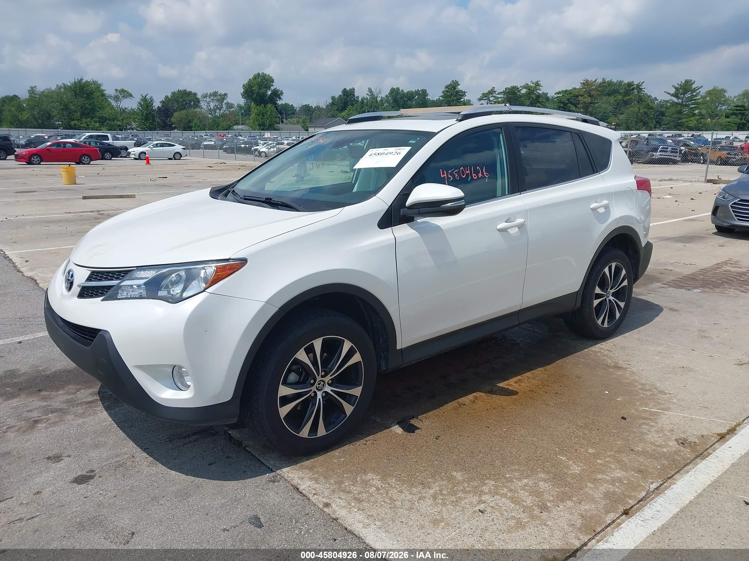 2015 Toyota Rav4 Limited White vin: 2T3YFREV3FW230887