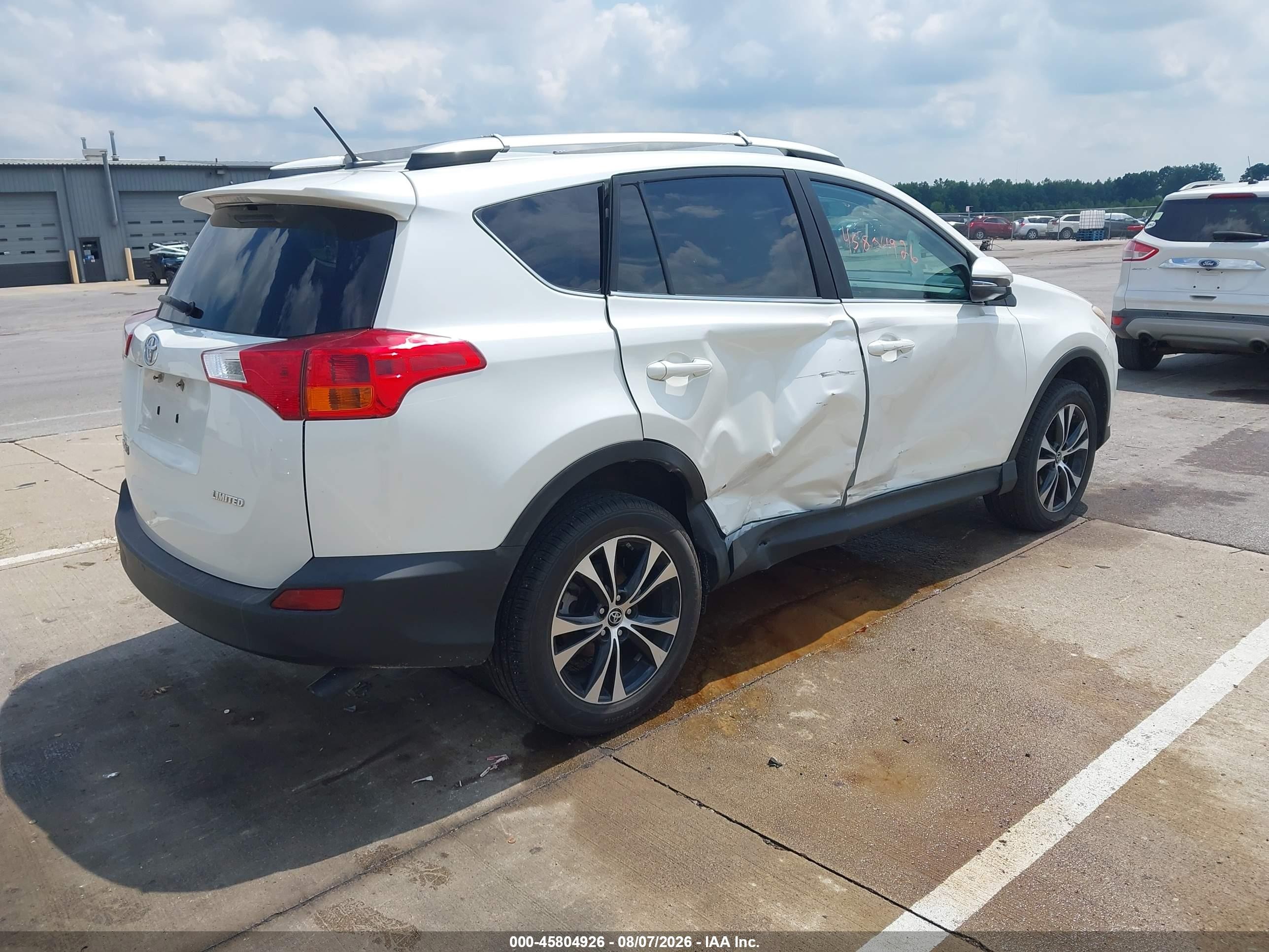 2015 Toyota Rav4 Limited White vin: 2T3YFREV3FW230887