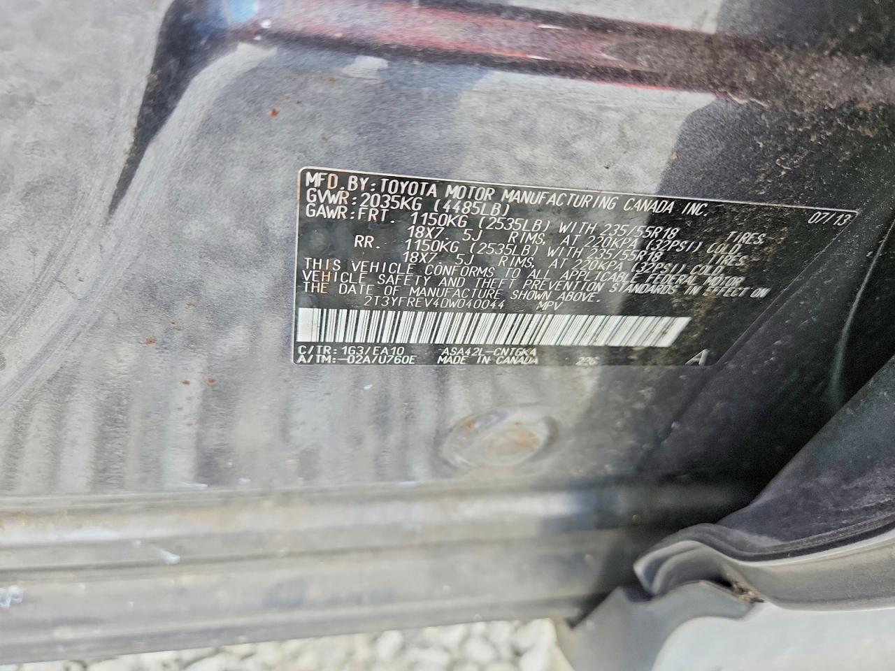 2013 Toyota Rav4 Limited Gray vin: 2T3YFREV4DW040044