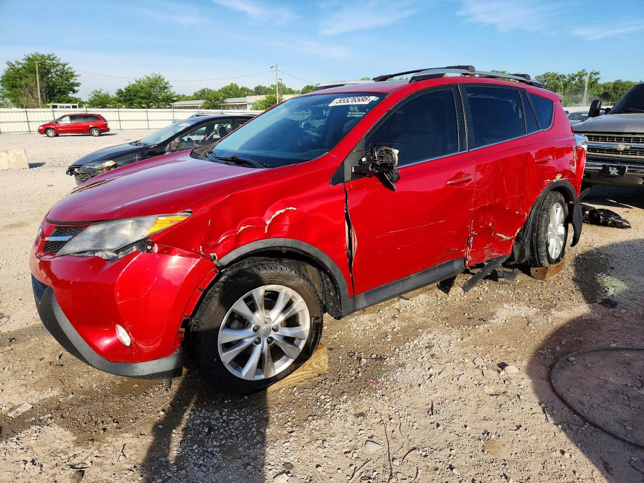 2015 Toyota Rav4 Limited Red vin: 2T3YFREV4FW159232