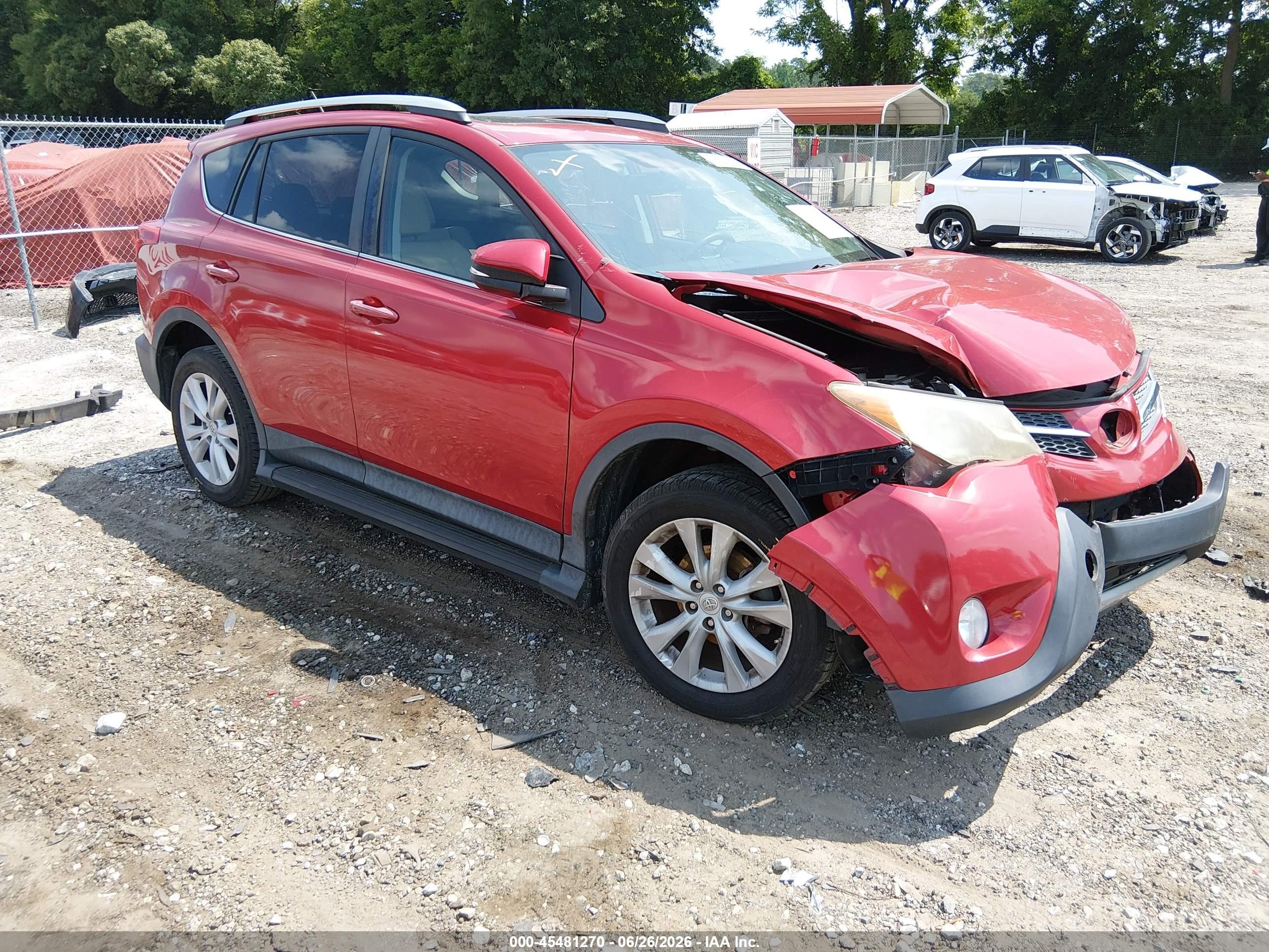 2015 Toyota Rav4 Limited Red vin: 2T3YFREV4FW227318