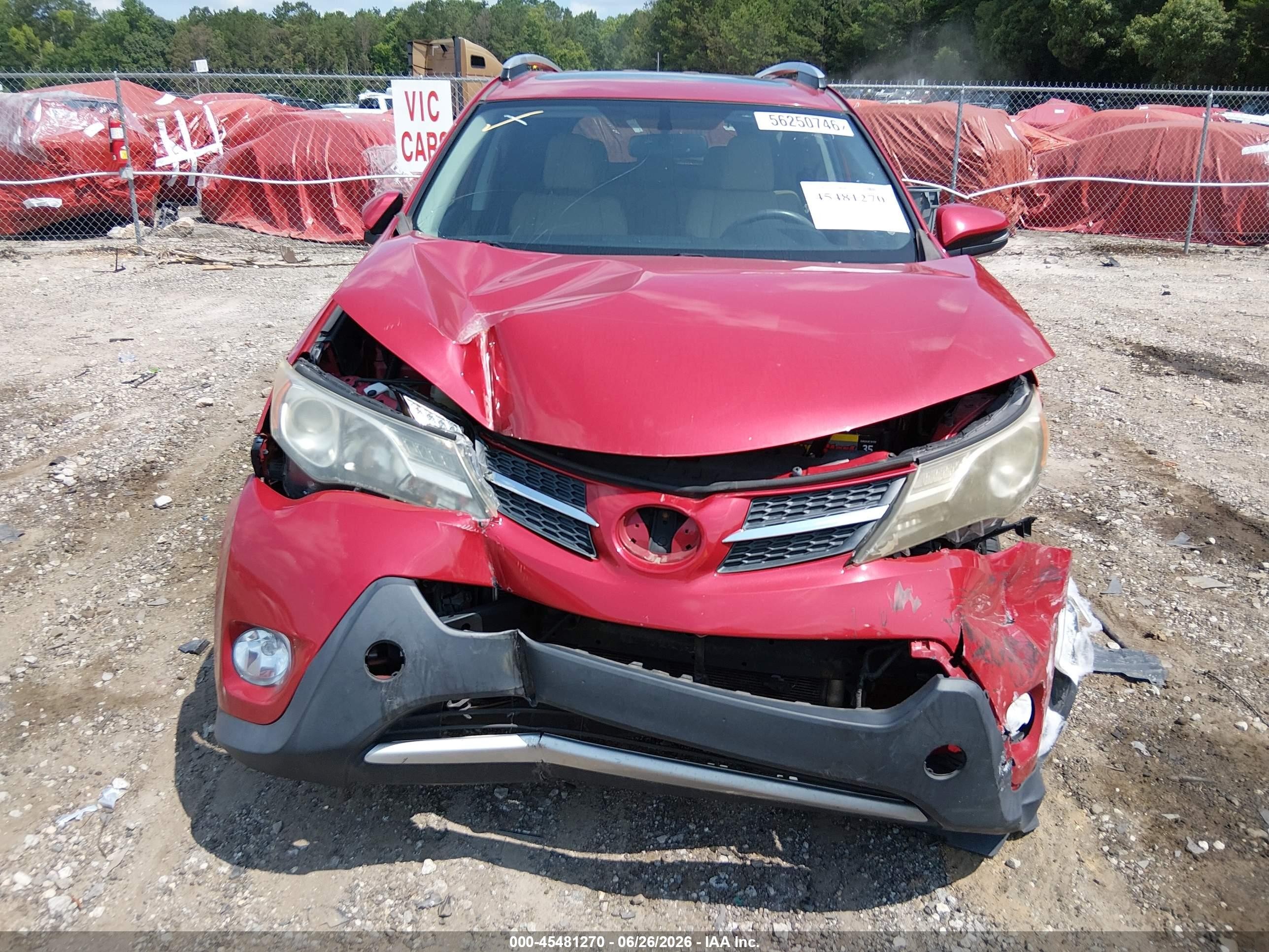 2015 Toyota Rav4 Limited Red vin: 2T3YFREV4FW227318