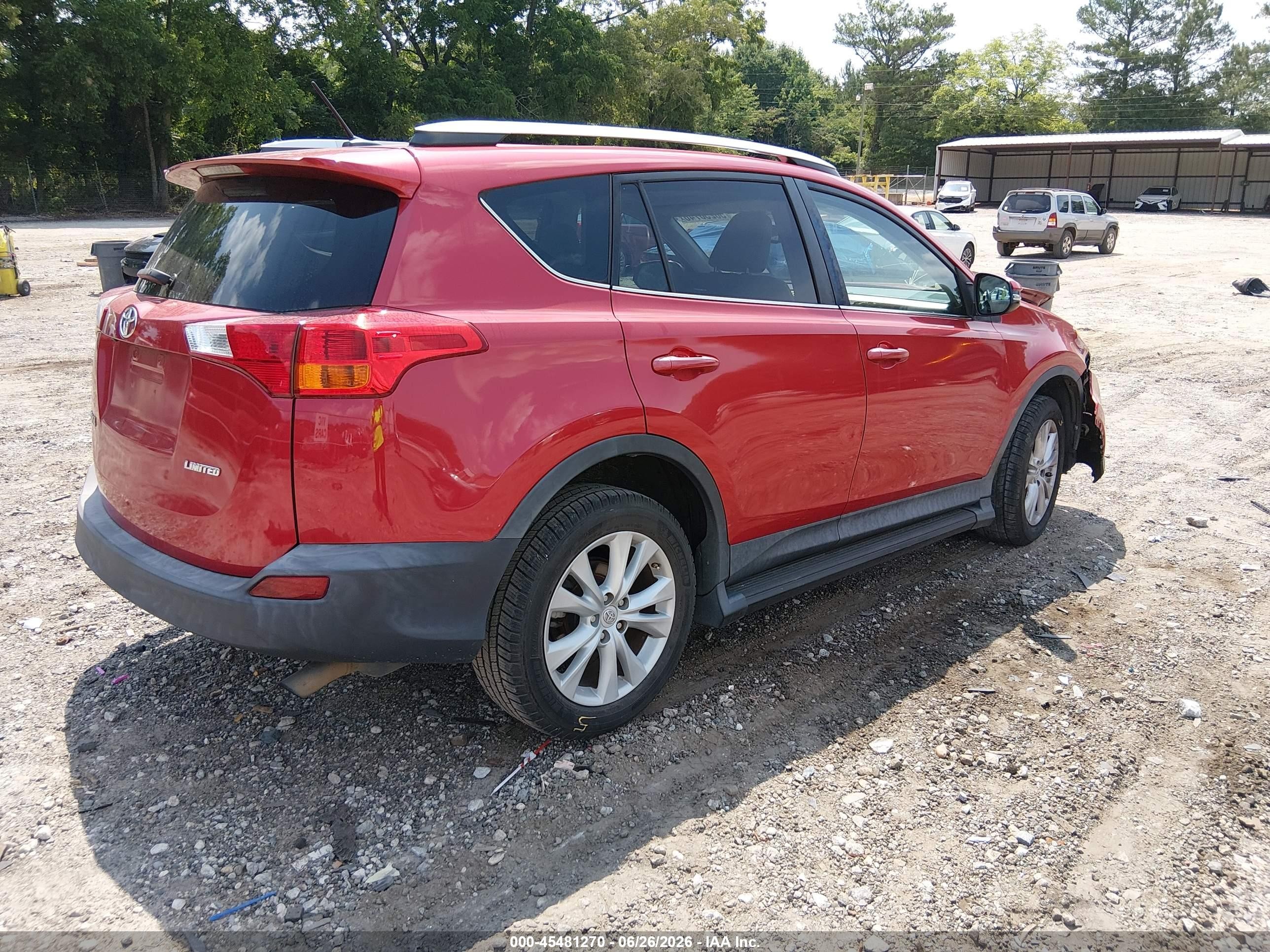 2015 Toyota Rav4 Limited Red vin: 2T3YFREV4FW227318