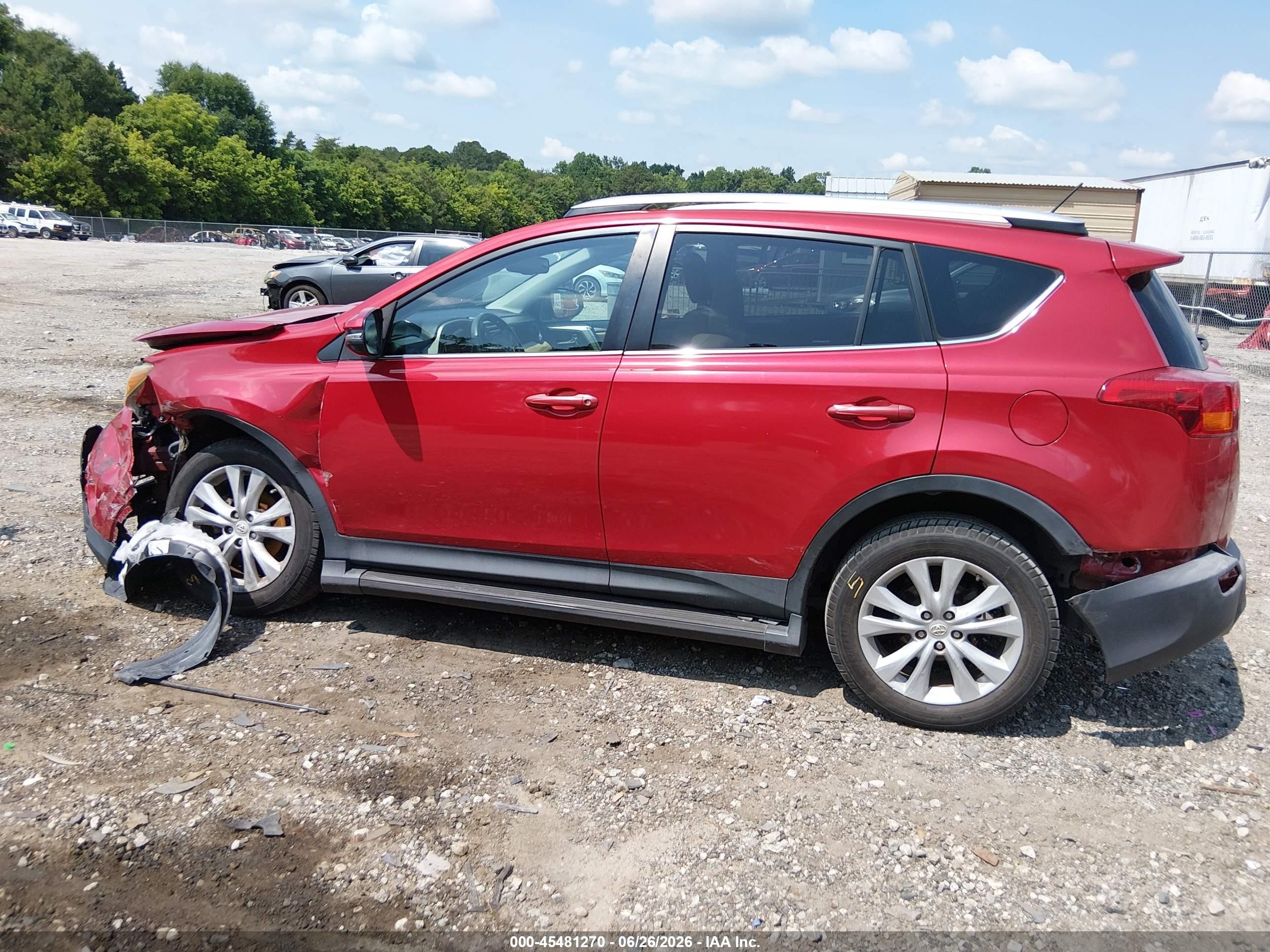2015 Toyota Rav4 Limited Red vin: 2T3YFREV4FW227318