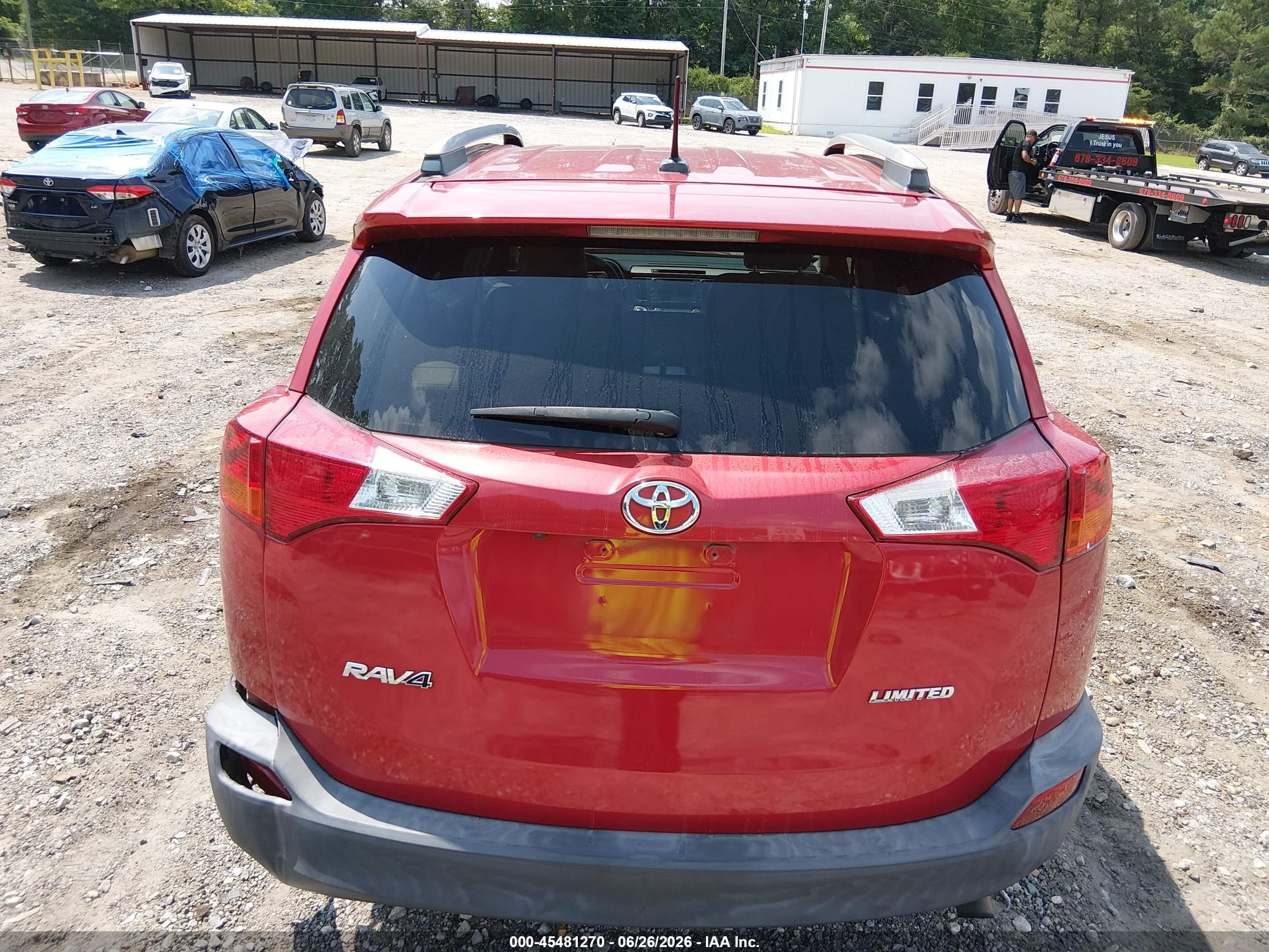2015 Toyota Rav4 Limited Red vin: 2T3YFREV4FW227318