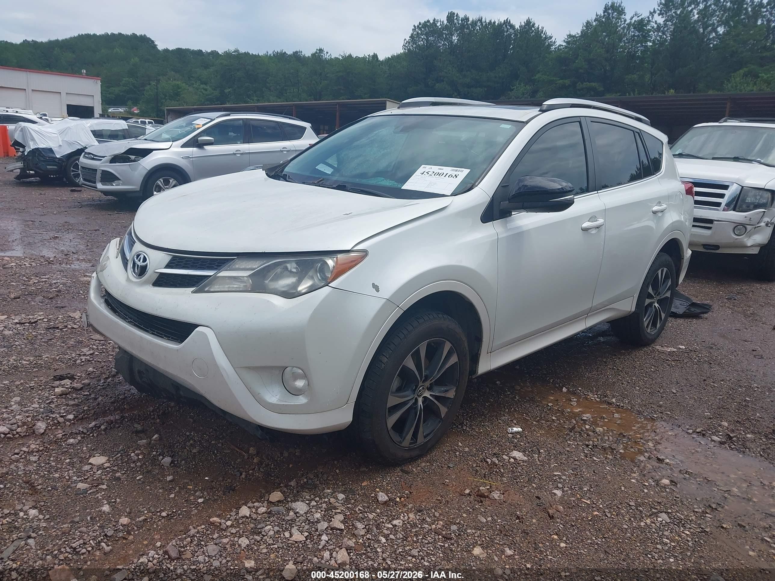 2015 Toyota Rav4 Limited White vin: 2T3YFREV4FW229263