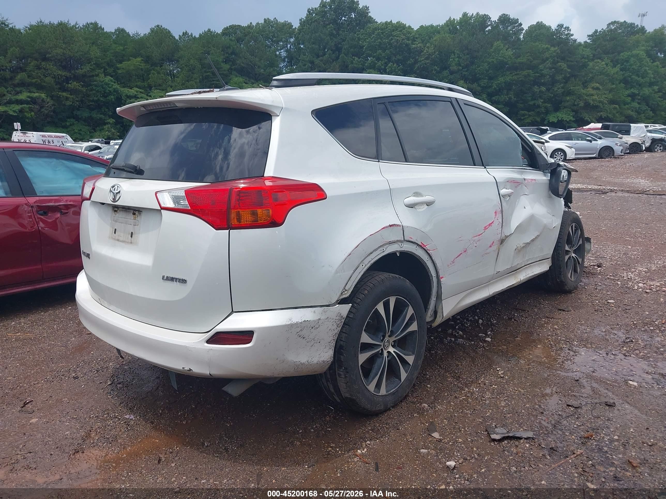 2015 Toyota Rav4 Limited White vin: 2T3YFREV4FW229263
