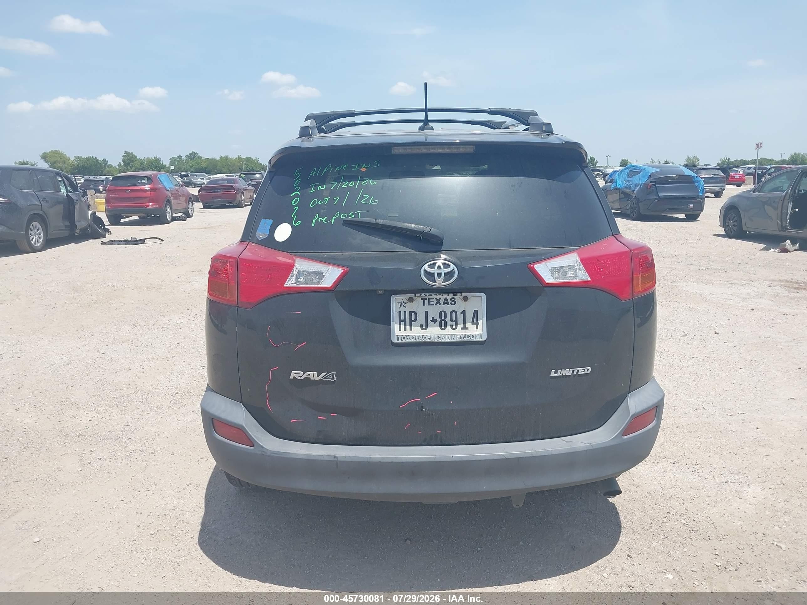 2013 Toyota Rav4 Limited Черный vin: 2T3YFREV5DW032437