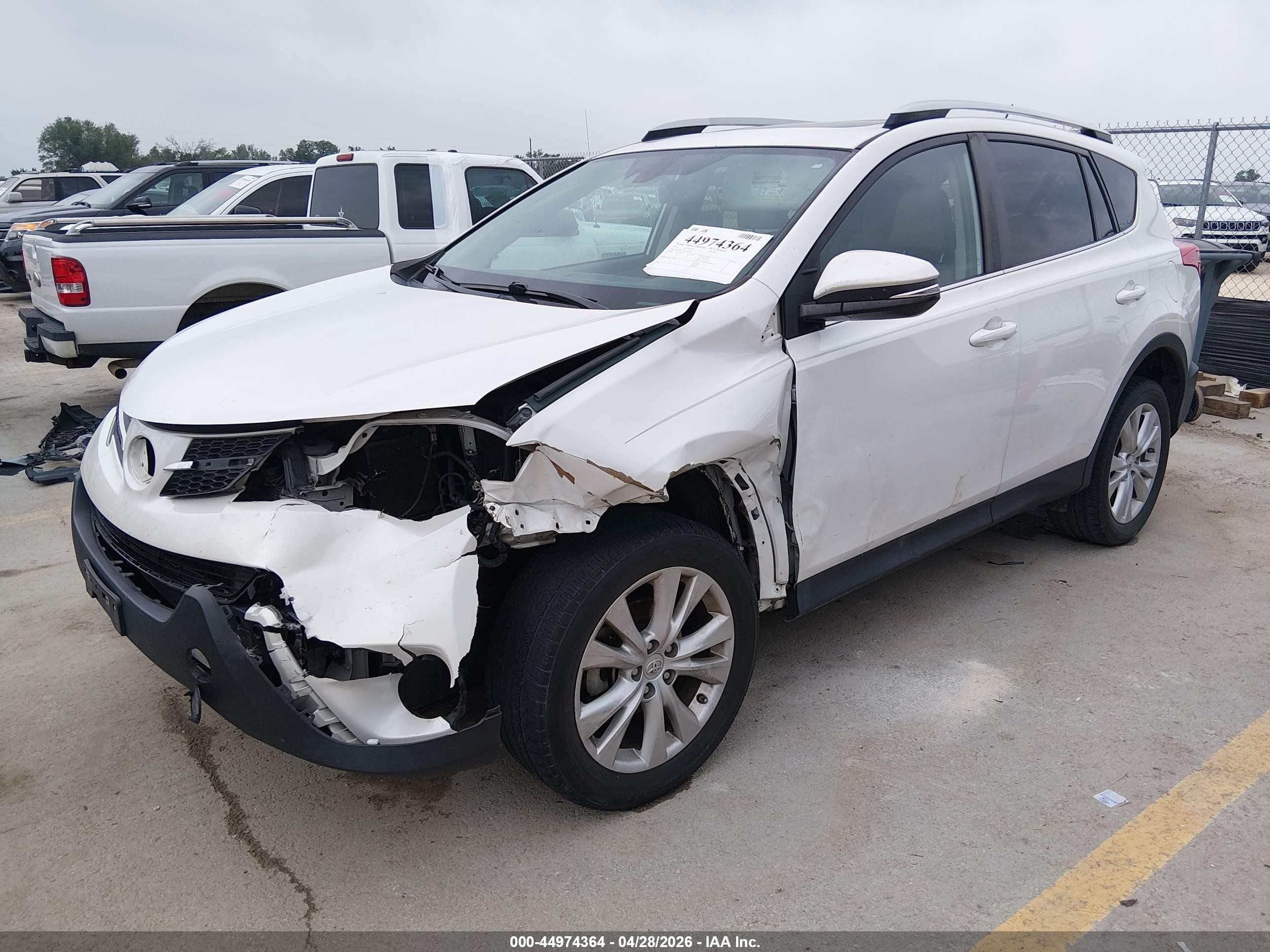 2014 Toyota Rav4 Limited White vin: 2T3YFREV5EW104755