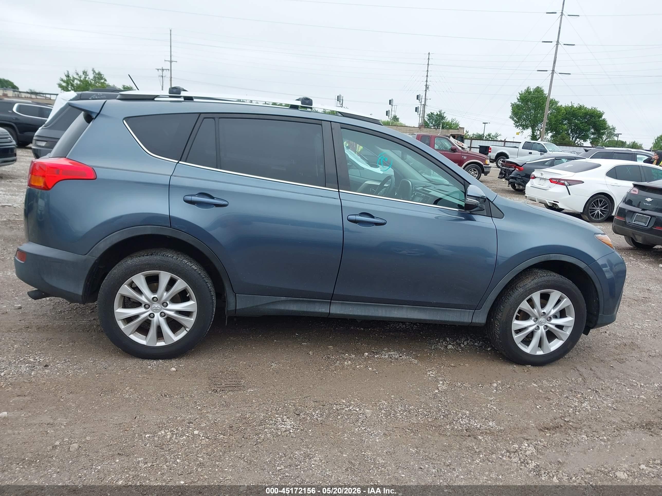 2014 Toyota Rav4 Limited Blue vin: 2T3YFREV5EW116274