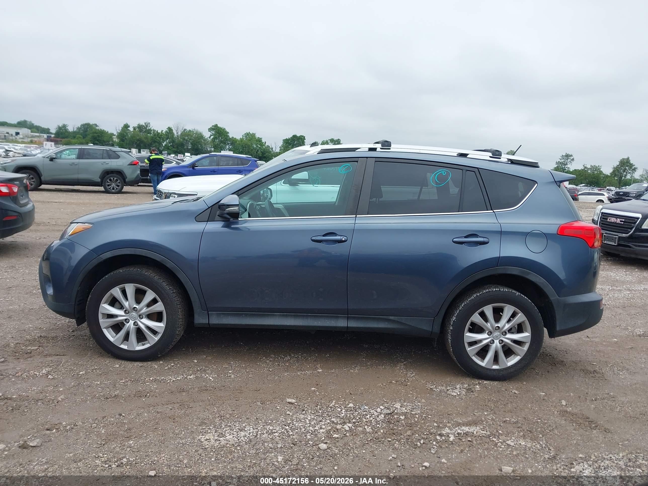 2014 Toyota Rav4 Limited Blue vin: 2T3YFREV5EW116274