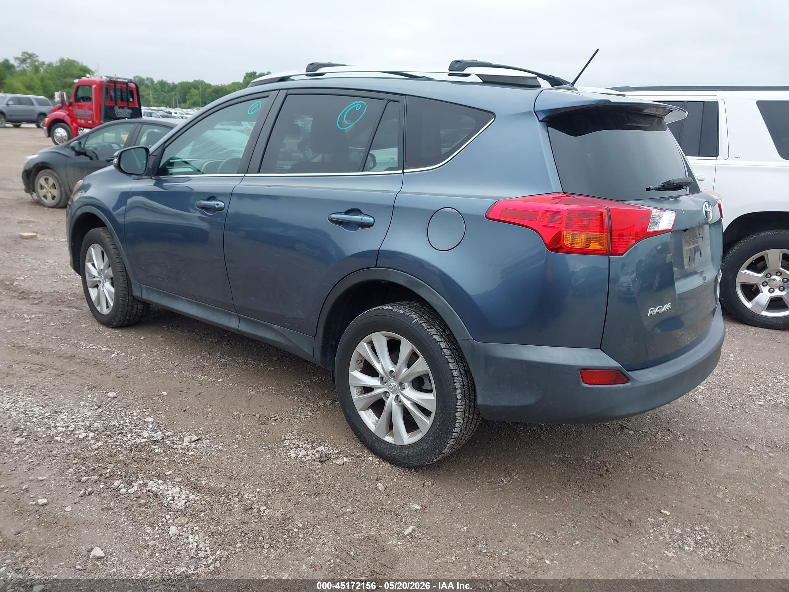 2014 Toyota Rav4 Limited Blue vin: 2T3YFREV5EW116274