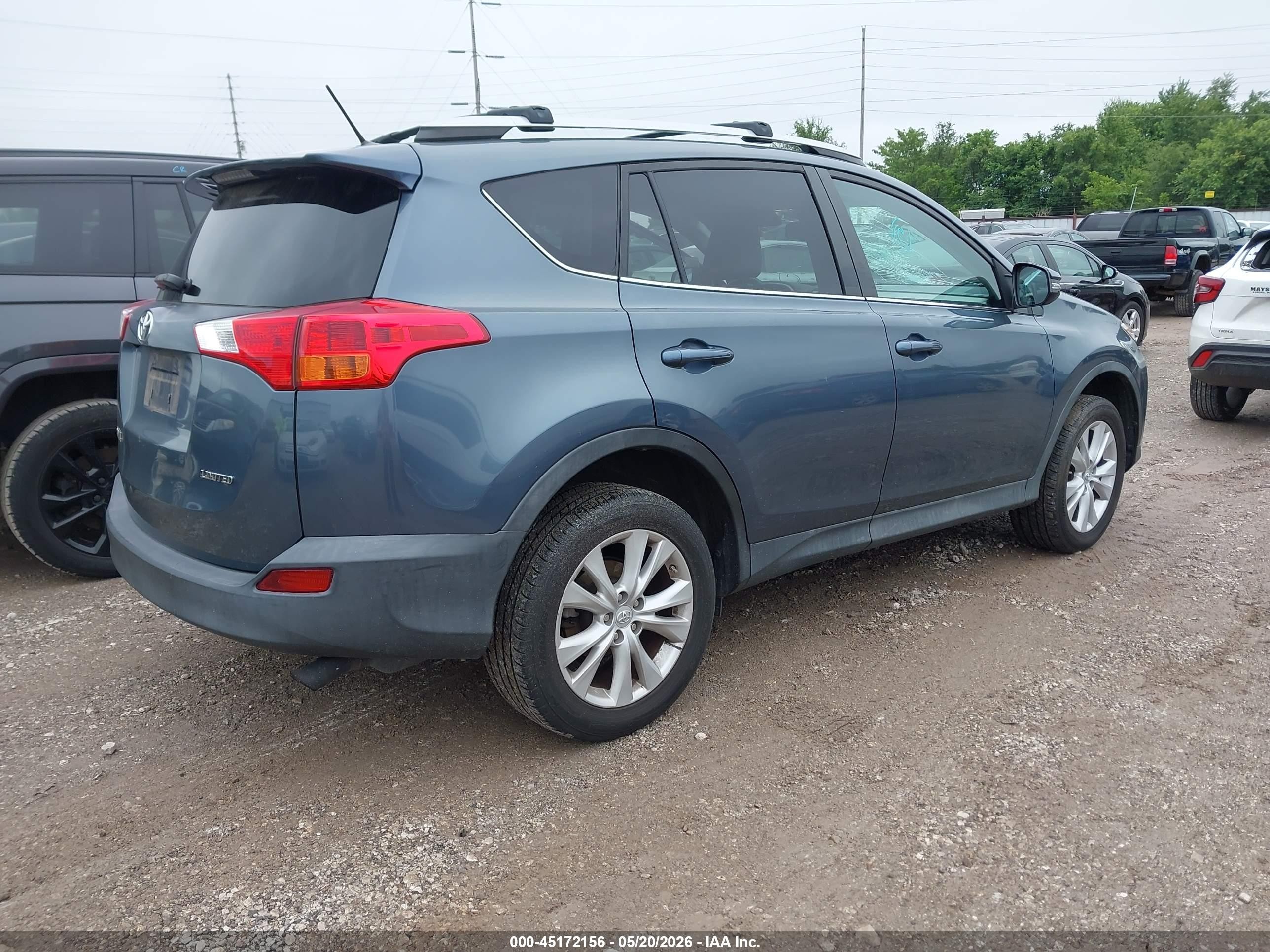 2014 Toyota Rav4 Limited Blue vin: 2T3YFREV5EW116274