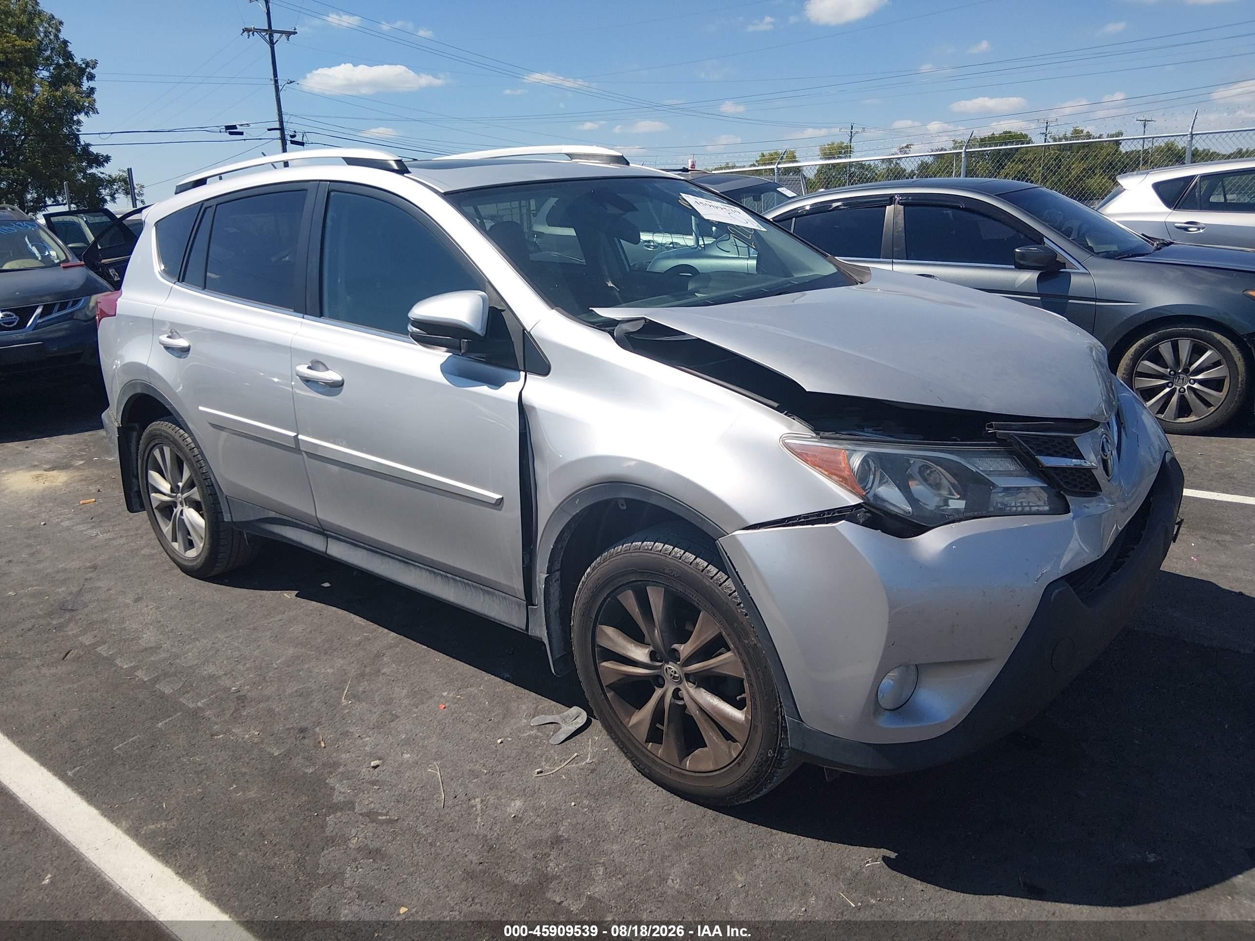 2015 Toyota Rav4 Limited Silver vin: 2T3YFREV5FW132220