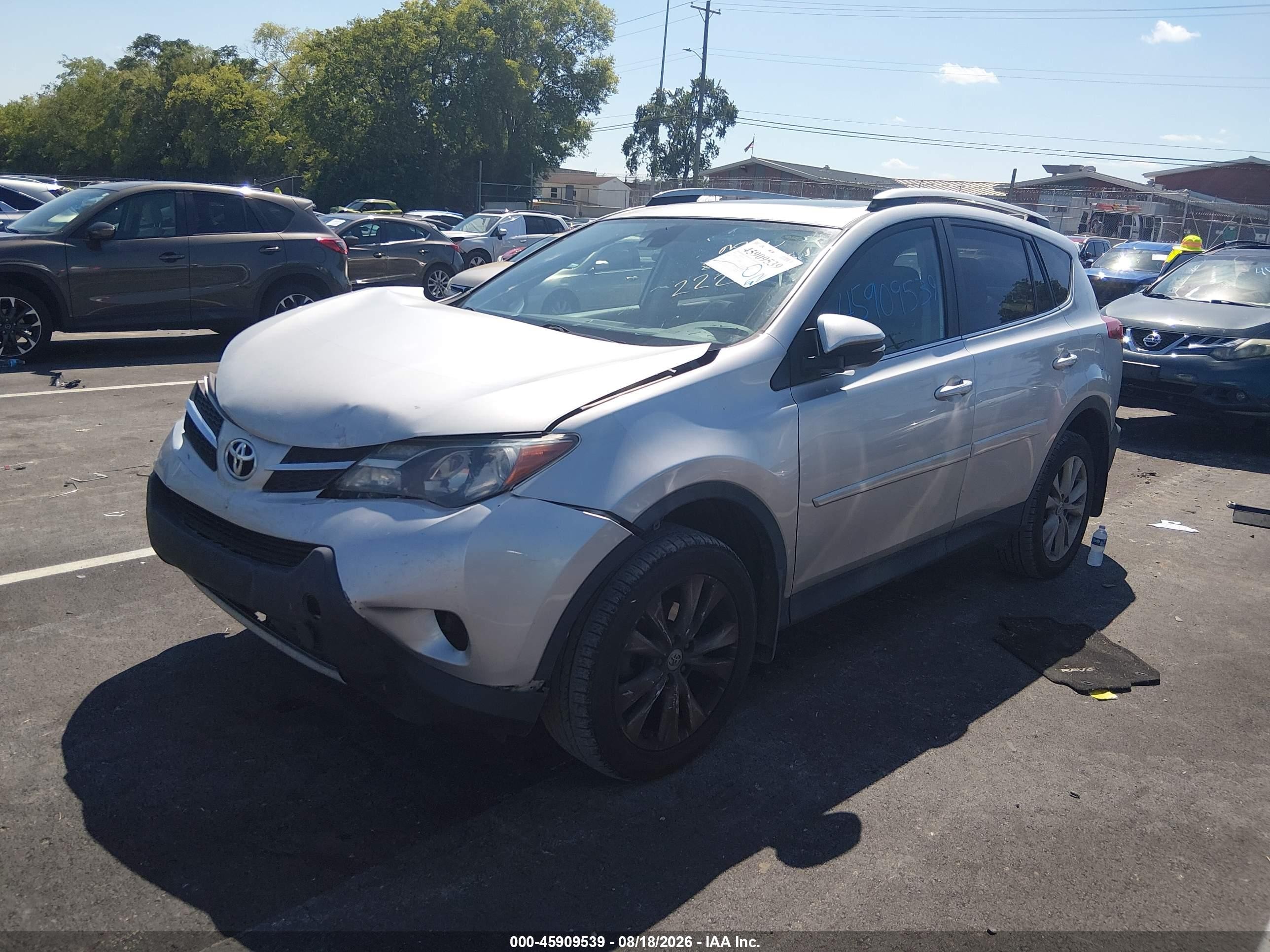 2015 Toyota Rav4 Limited Silver vin: 2T3YFREV5FW132220