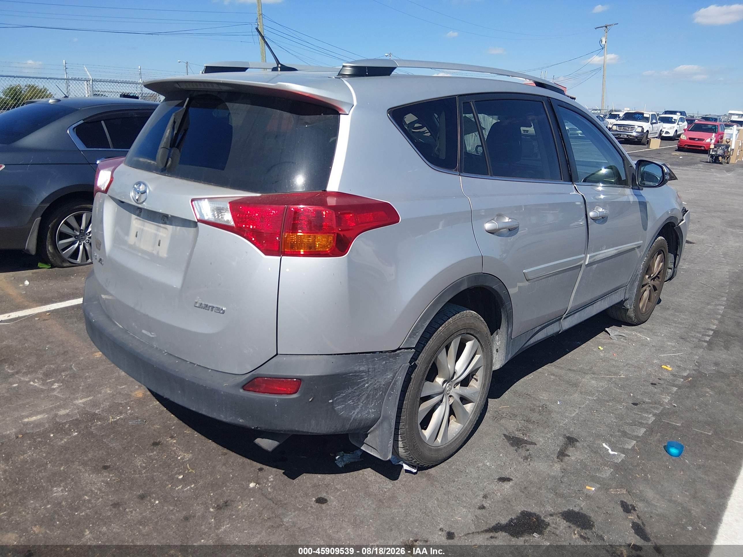 2015 Toyota Rav4 Limited Silver vin: 2T3YFREV5FW132220