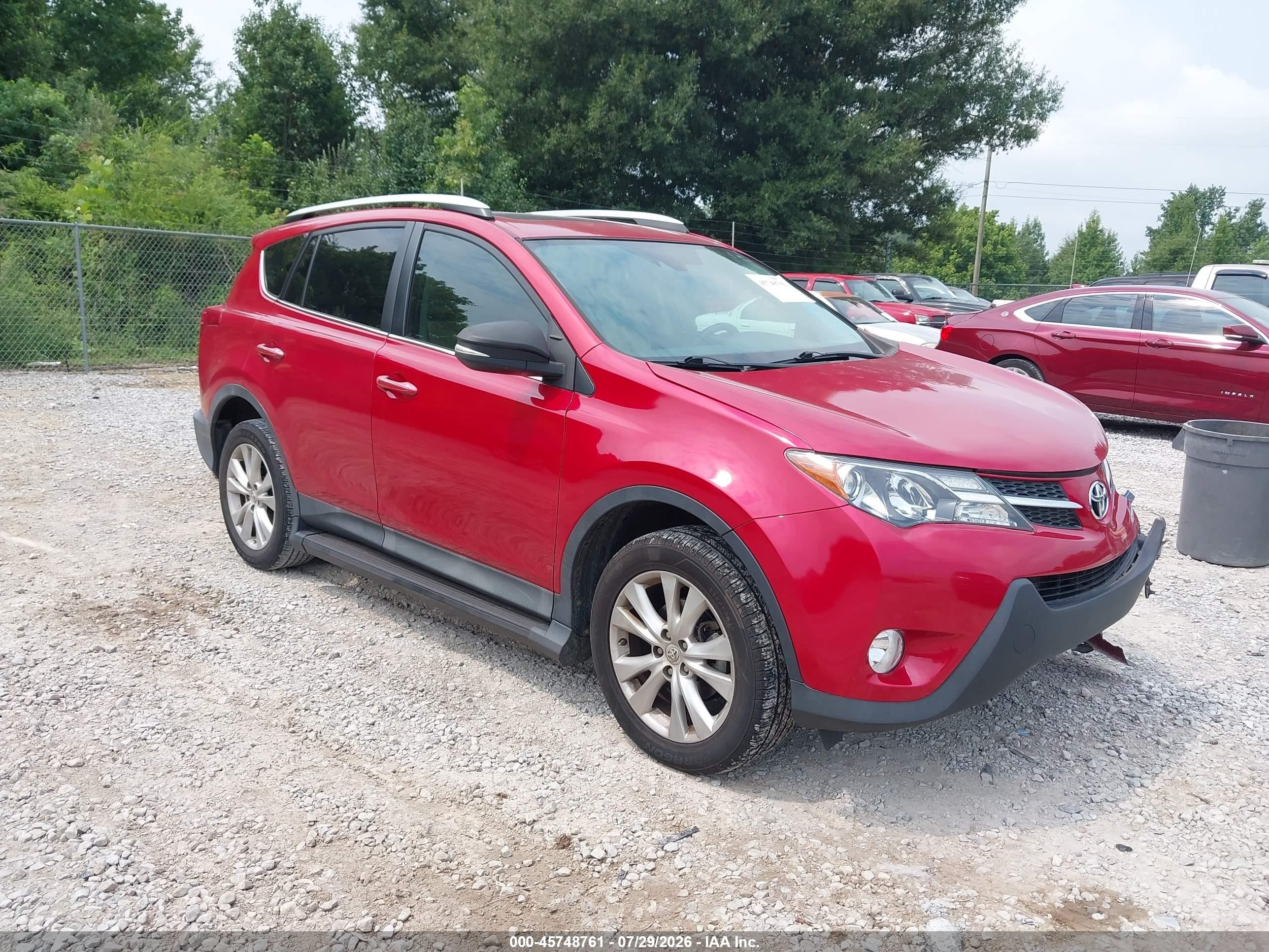 2015 Toyota Rav4 Limited Red vin: 2T3YFREV5FW176542