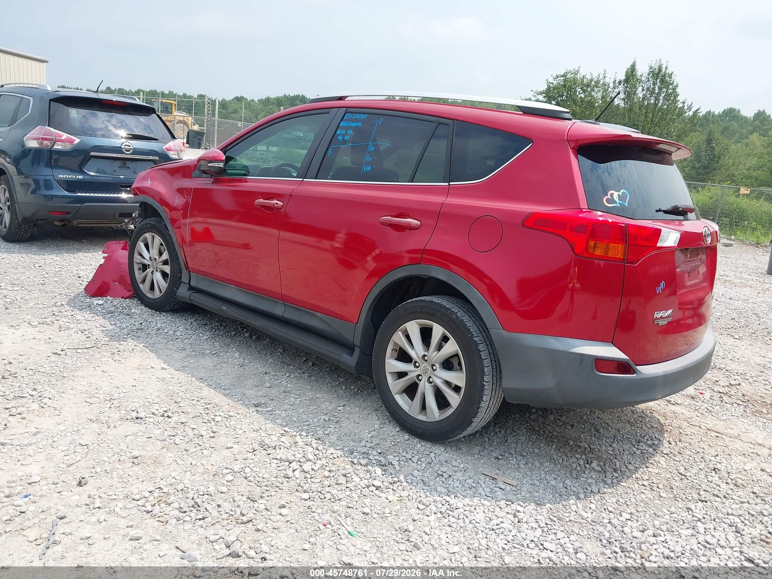2015 Toyota Rav4 Limited Red vin: 2T3YFREV5FW176542