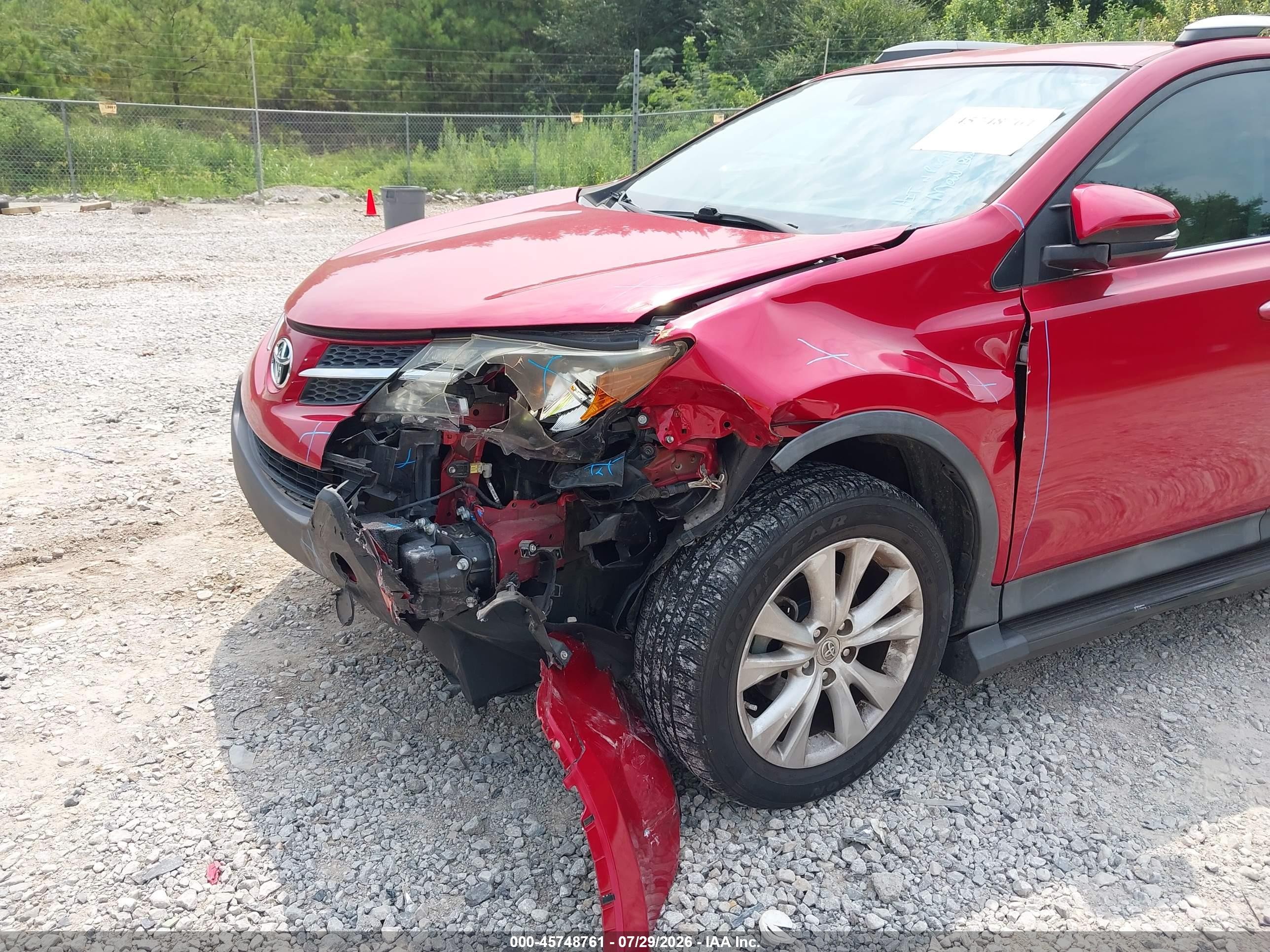 2015 Toyota Rav4 Limited Red vin: 2T3YFREV5FW176542