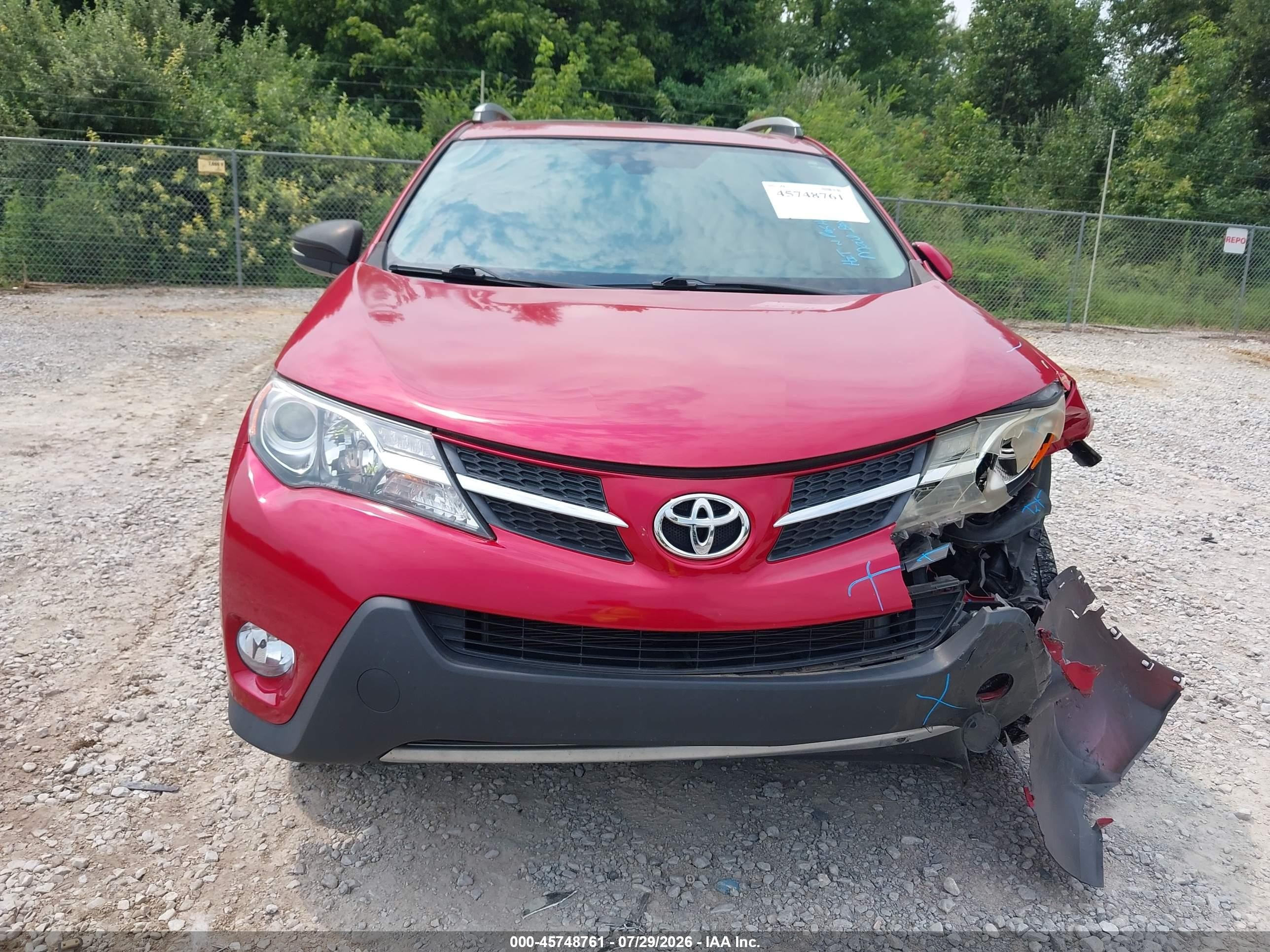 2015 Toyota Rav4 Limited Red vin: 2T3YFREV5FW176542