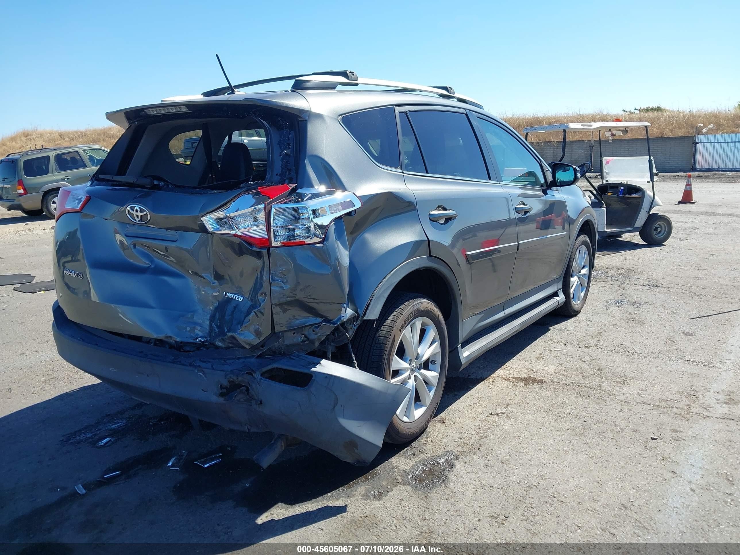 2013 Toyota Rav4 Limited Gray vin: 2T3YFREV6DW028493