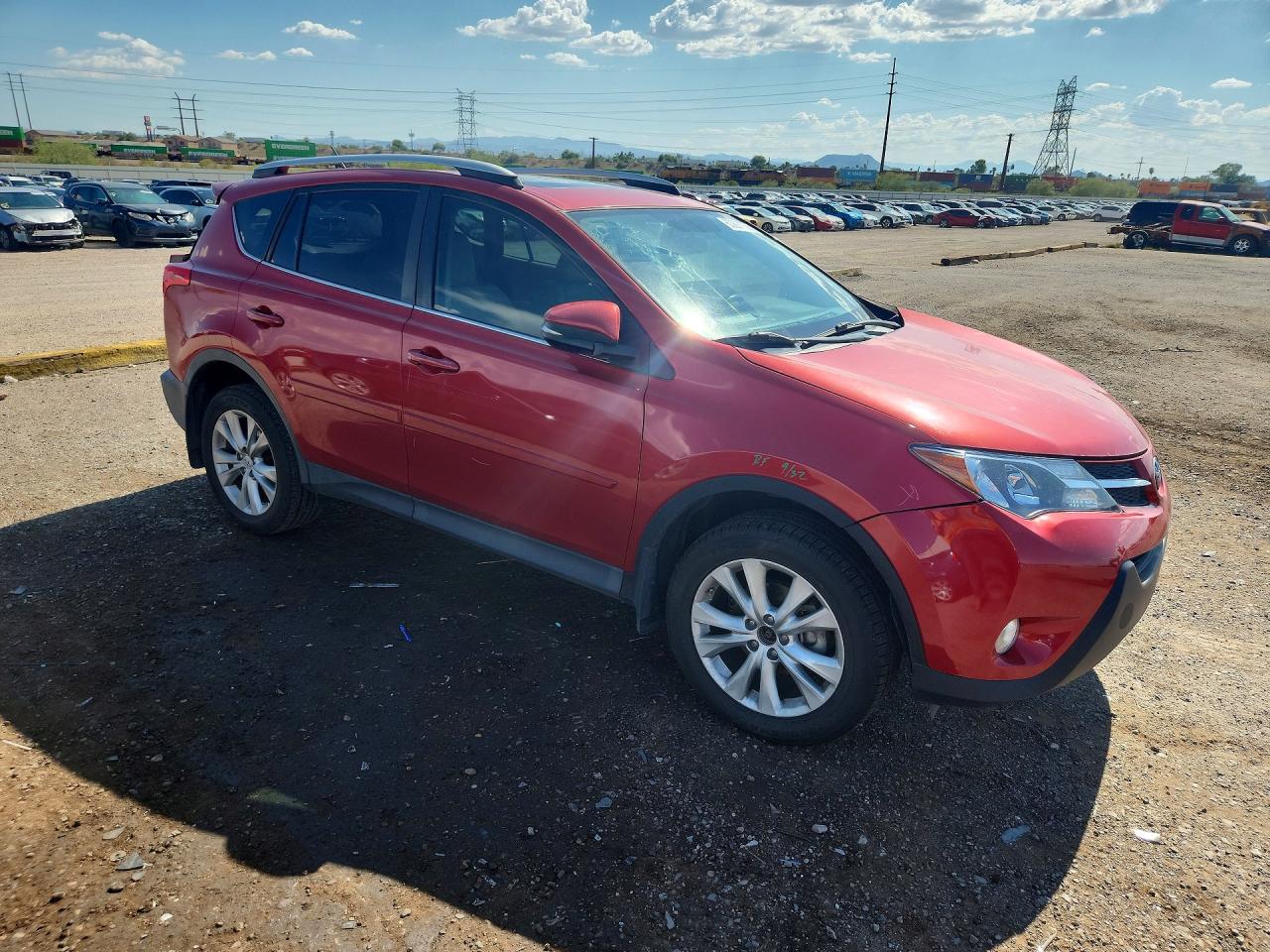 2013 Toyota Rav4 Limited Red vin: 2T3YFREV6DW059128
