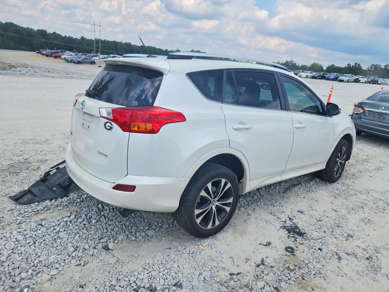 2015 Toyota Rav4 Limited White vin: 2T3YFREV6FW175660