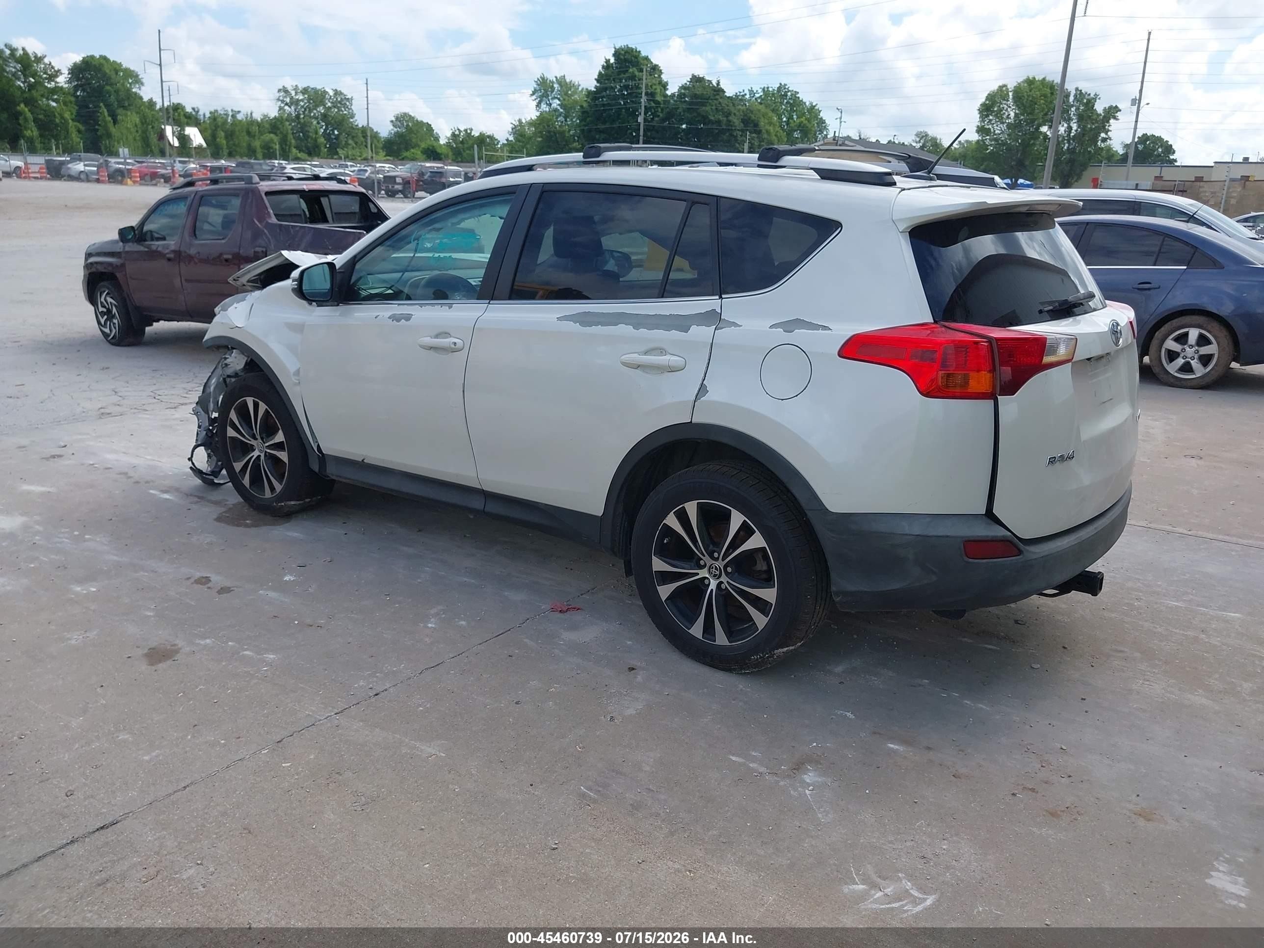 2015 Toyota Rav4 Limited White vin: 2T3YFREV6FW187310