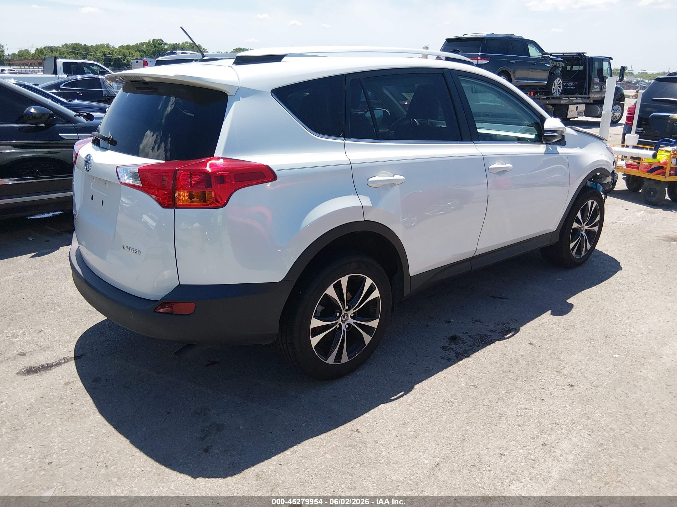 2015 Toyota Rav4 Limited White vin: 2T3YFREV6FW220306