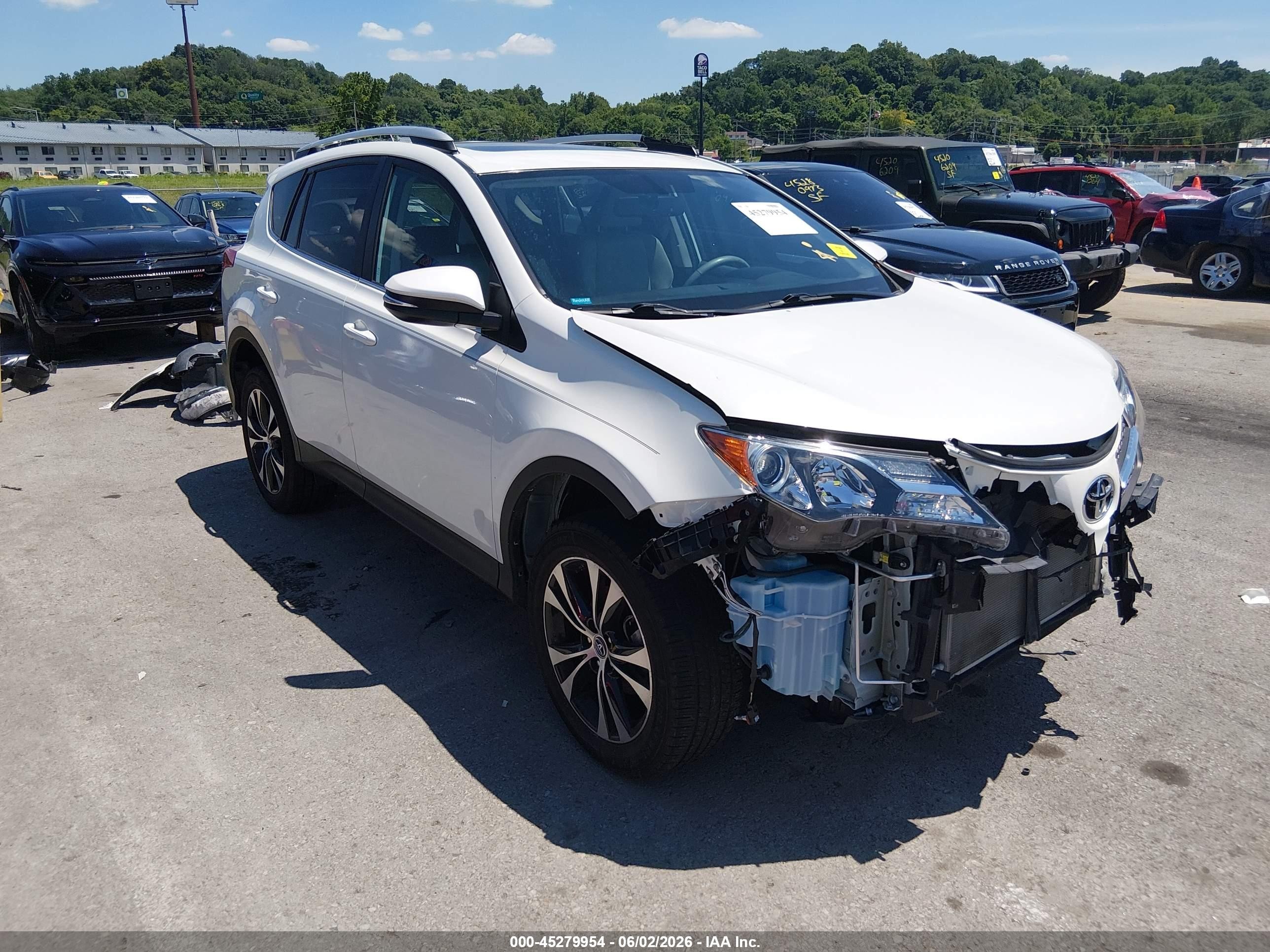 2015 Toyota Rav4 Limited White vin: 2T3YFREV6FW220306