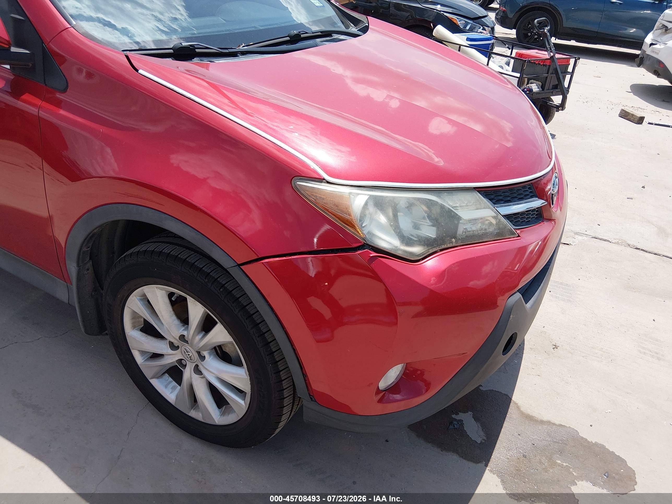 2013 Toyota Rav4 Limited Red vin: 2T3YFREV7DW062300