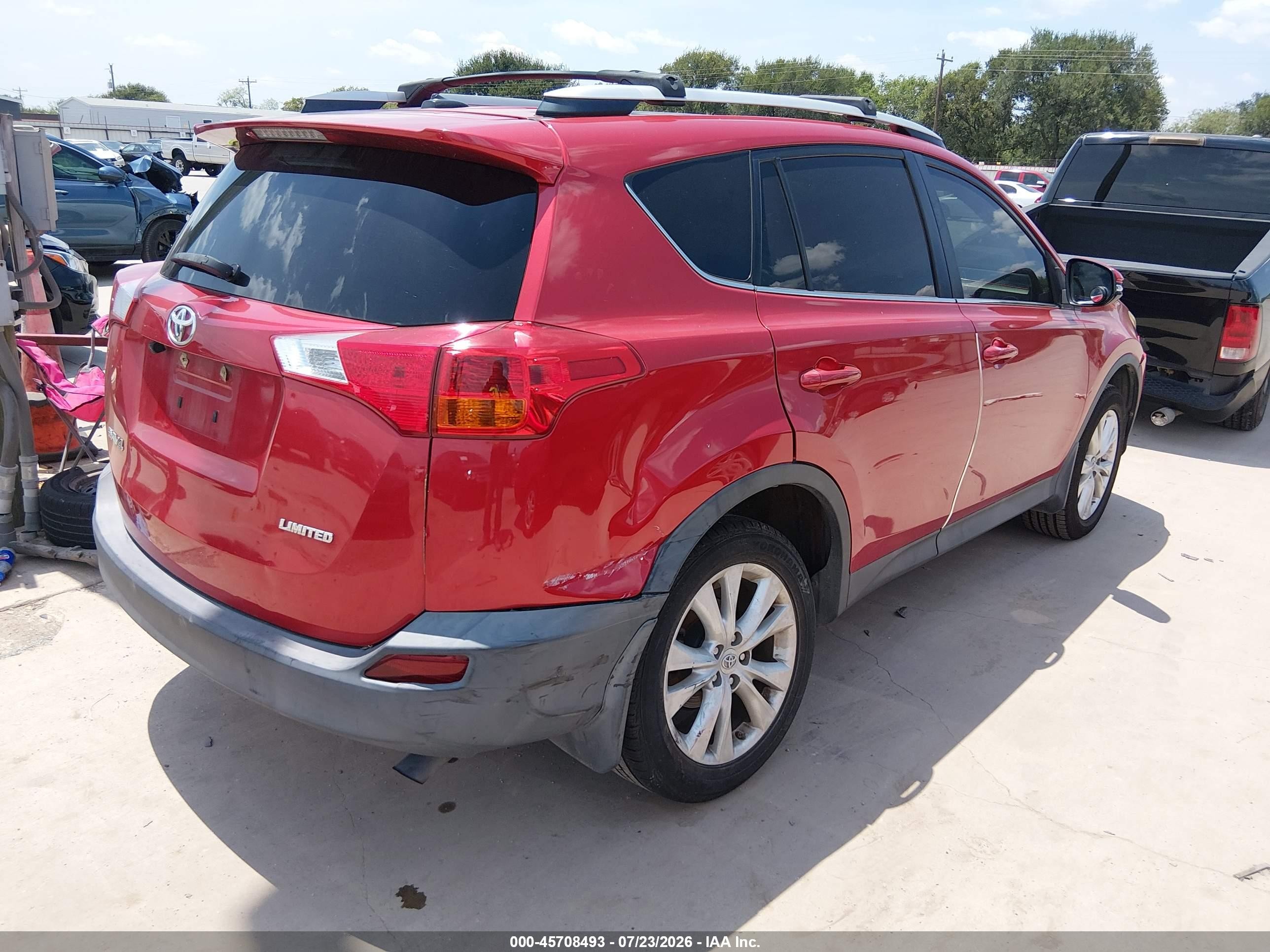 2013 Toyota Rav4 Limited Red vin: 2T3YFREV7DW062300