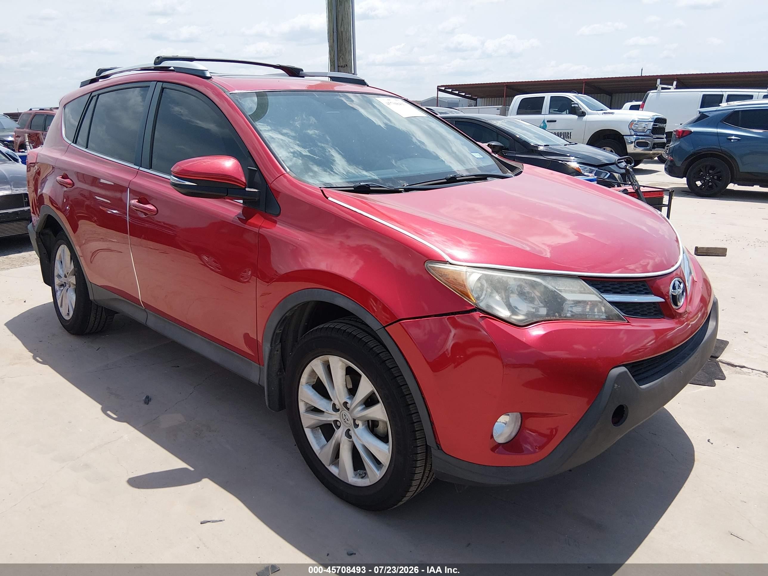 2013 Toyota Rav4 Limited Red vin: 2T3YFREV7DW062300