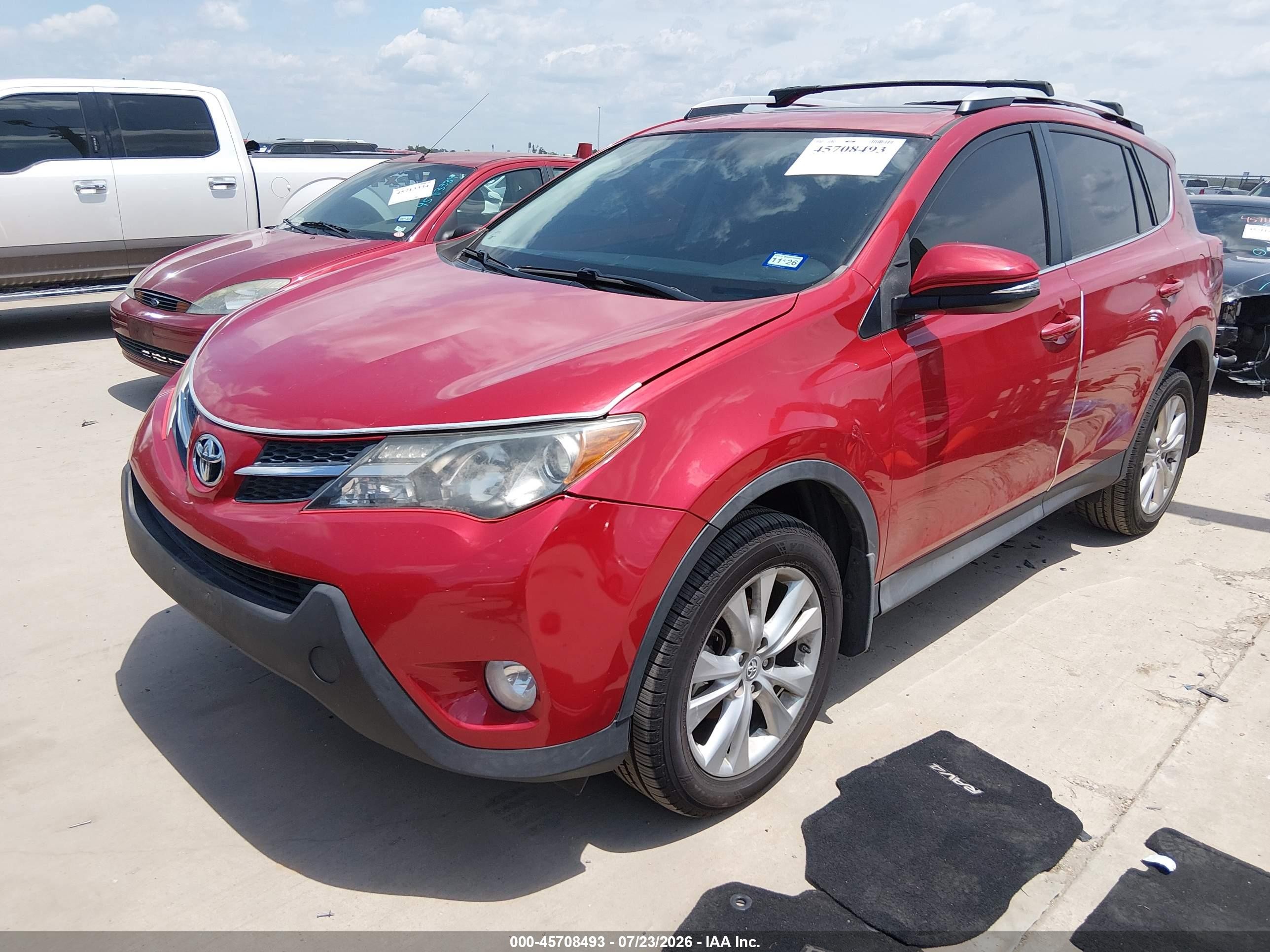 2013 Toyota Rav4 Limited Red vin: 2T3YFREV7DW062300