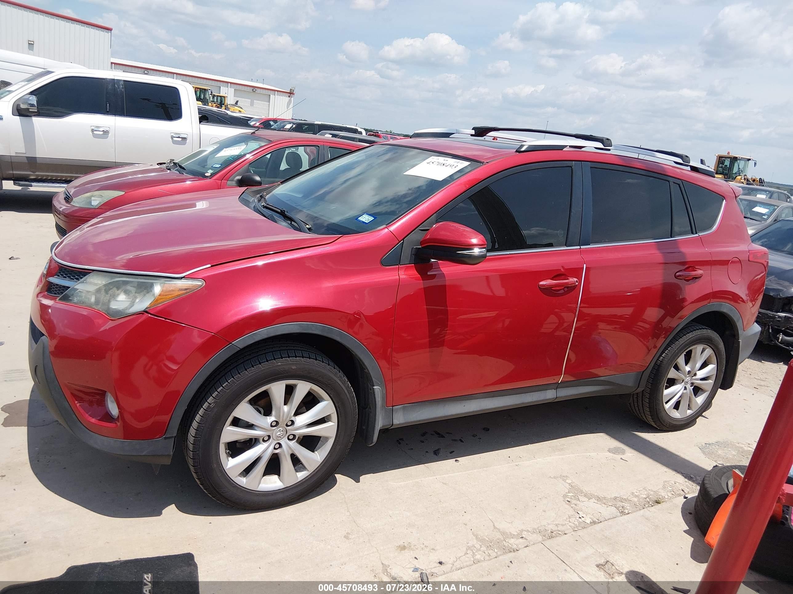 2013 Toyota Rav4 Limited Red vin: 2T3YFREV7DW062300