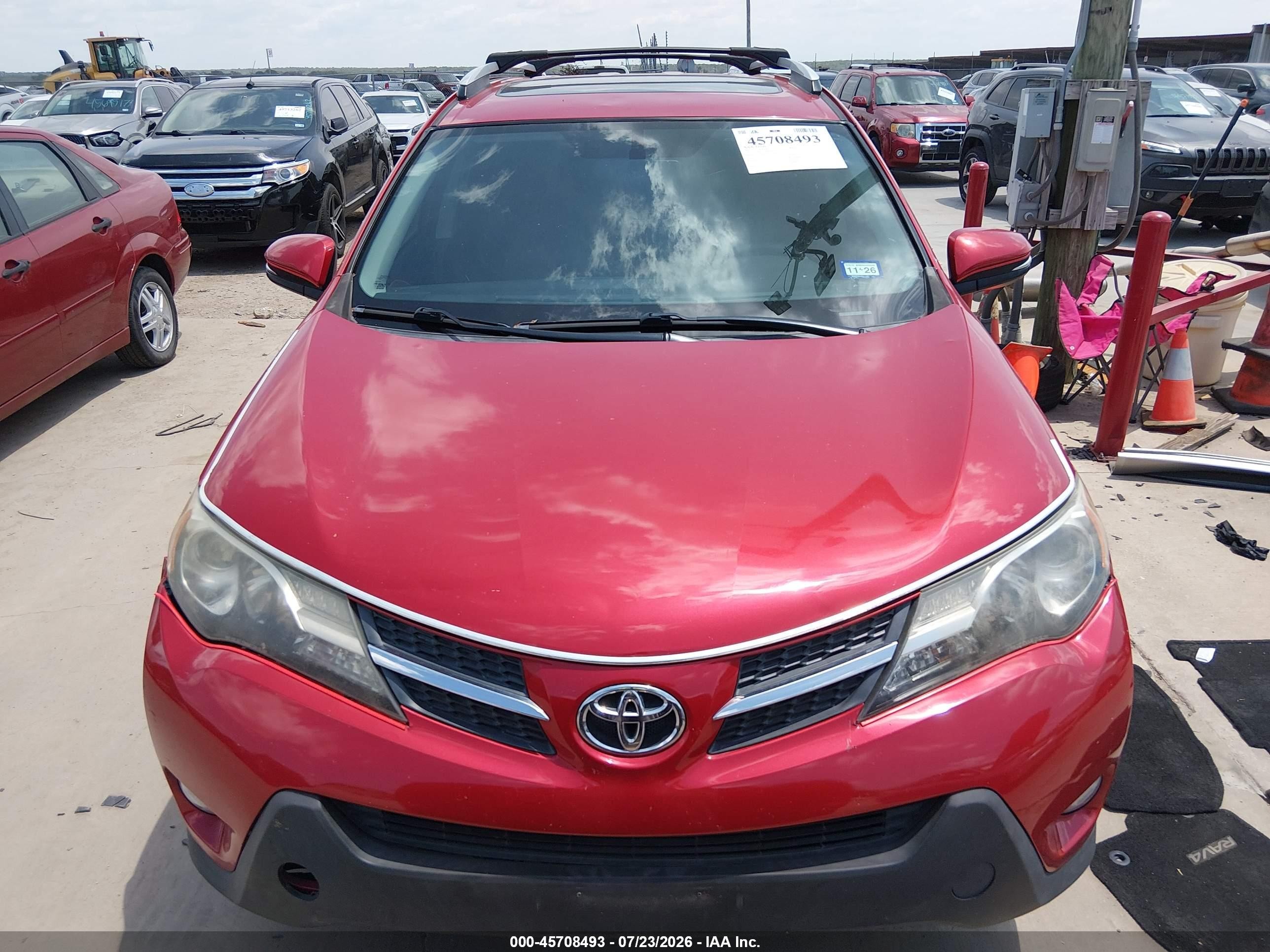2013 Toyota Rav4 Limited Red vin: 2T3YFREV7DW062300