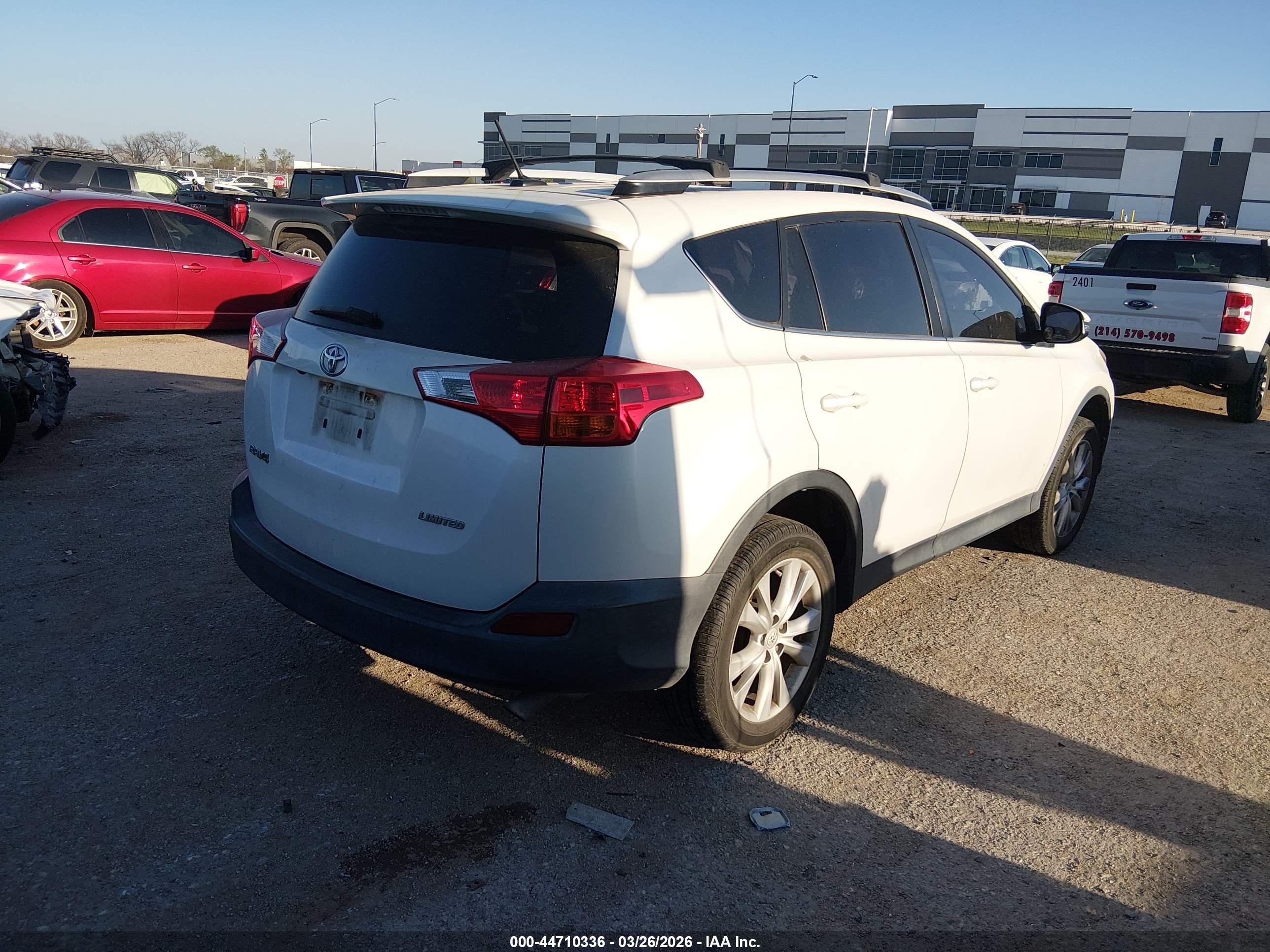 2014 Toyota Rav4 Limited White vin: 2T3YFREV7EW106717