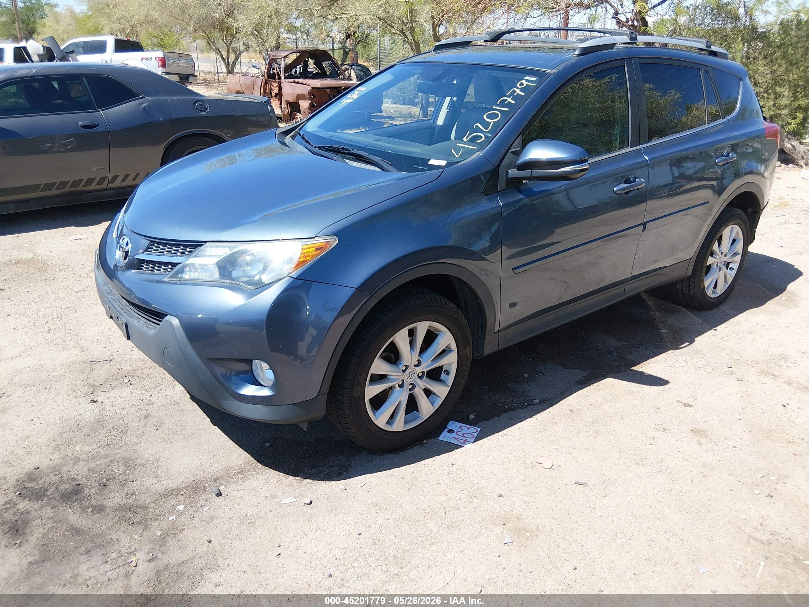 2014 Toyota Rav4 Limited Light Blue vin: 2T3YFREV7EW113571