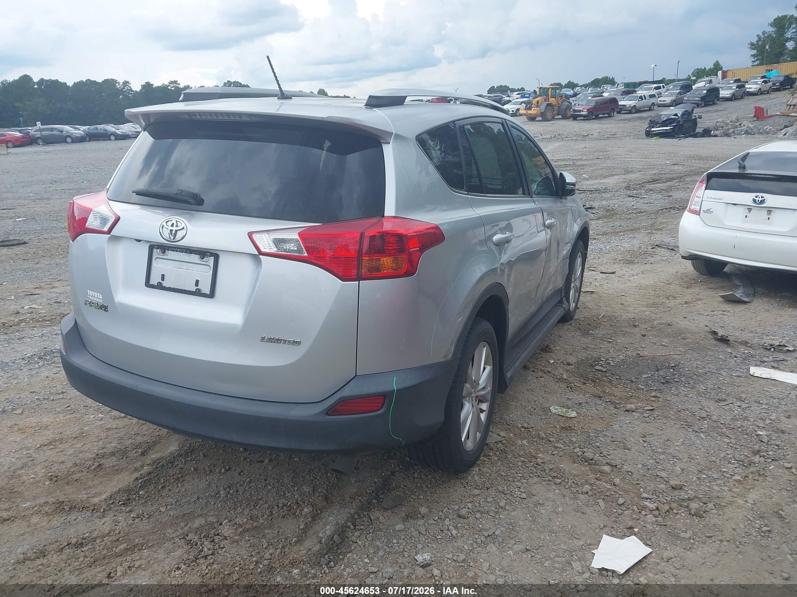 2013 Toyota Rav4 Limited Silver vin: 2T3YFREV8DW054867