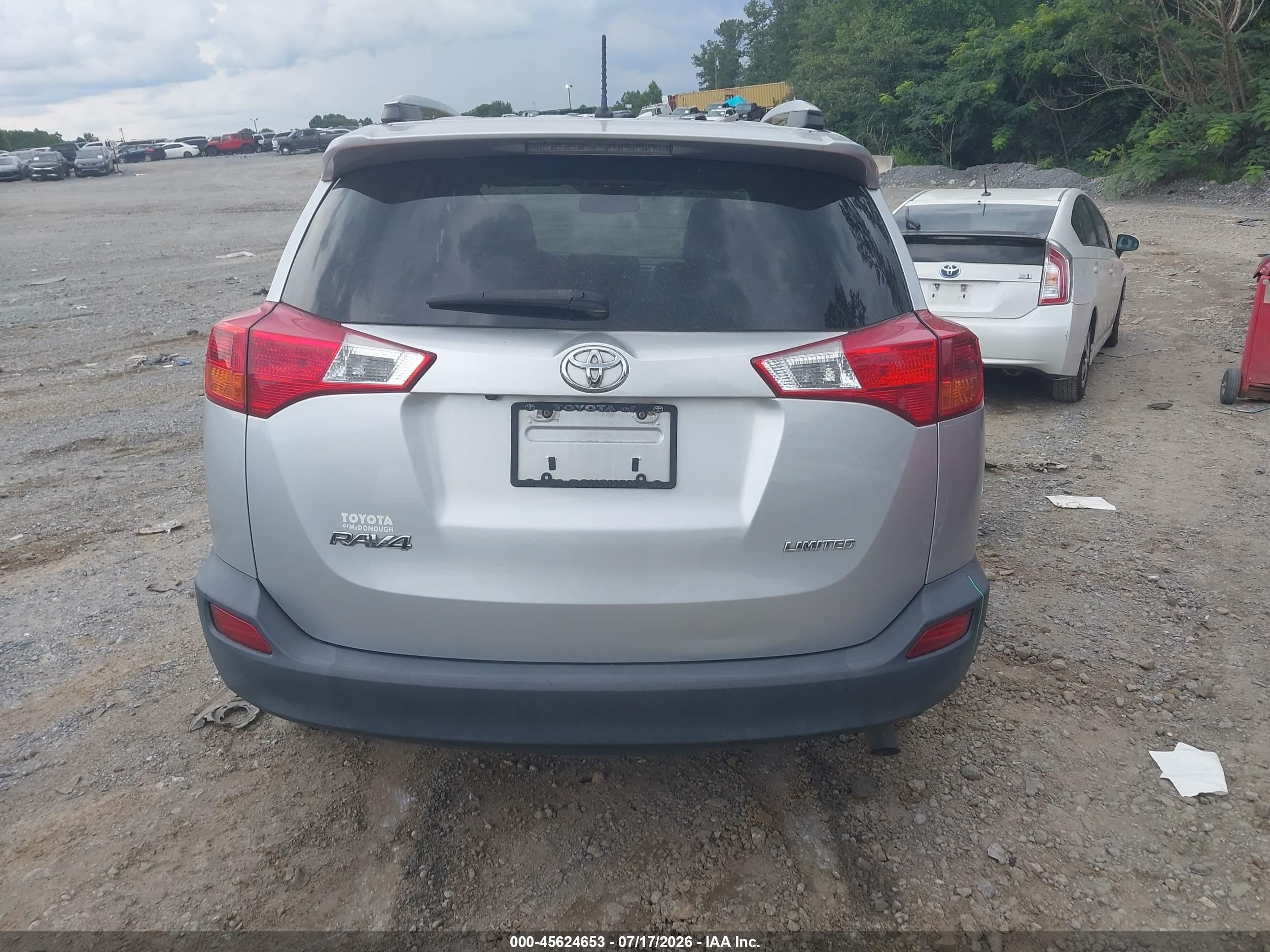 2013 Toyota Rav4 Limited Silver vin: 2T3YFREV8DW054867