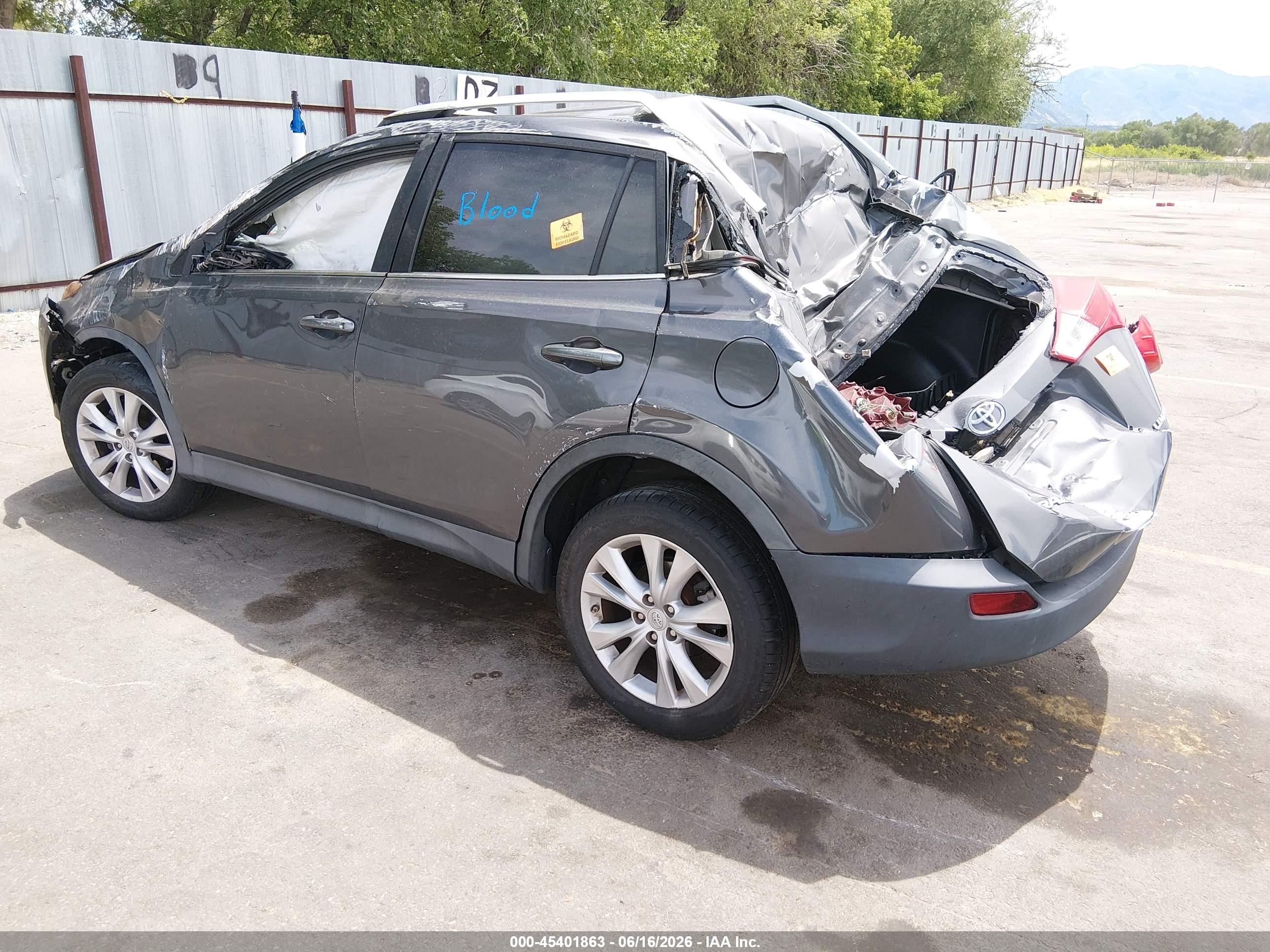 2013 Toyota Rav4 Limited Gray vin: 2T3YFREV8DW062113