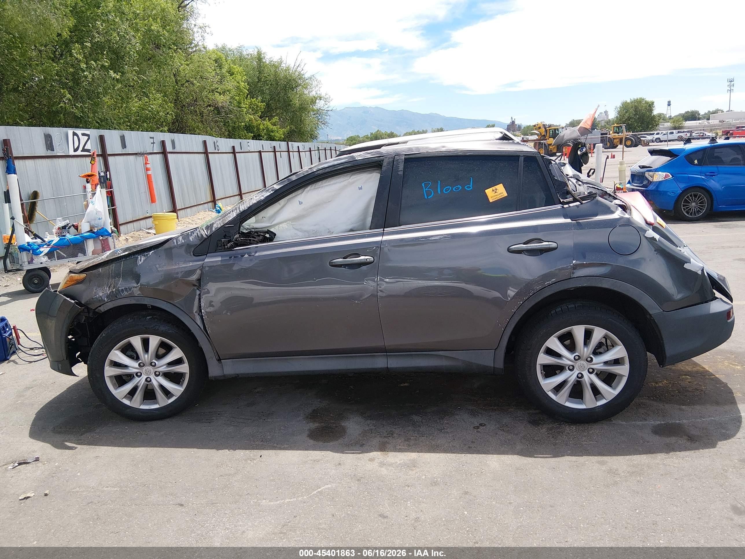 2013 Toyota Rav4 Limited Gray vin: 2T3YFREV8DW062113