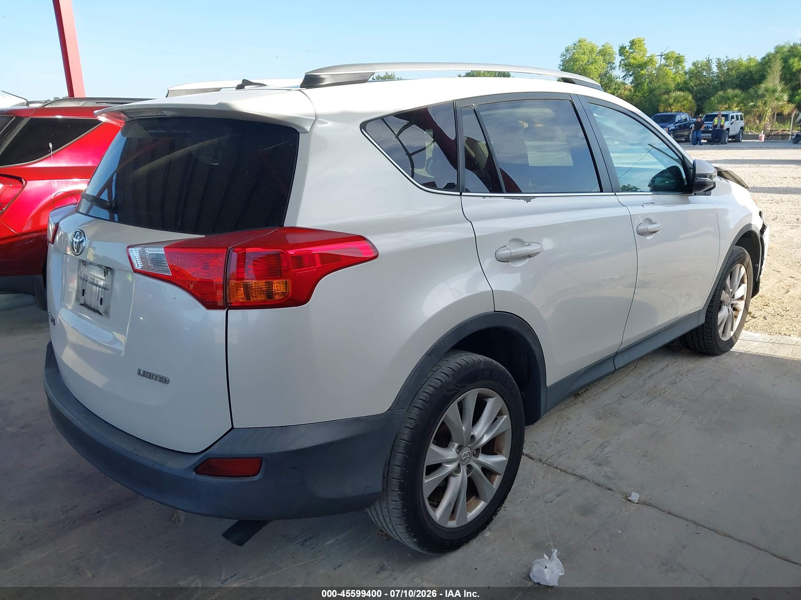 2014 Toyota Rav4 Limited White vin: 2T3YFREV8EW085019
