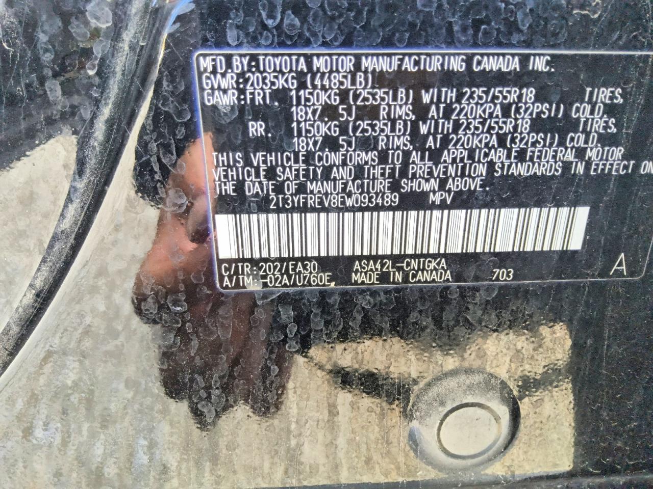 2014 Toyota Rav4 Limited Black vin: 2T3YFREV8EW093489